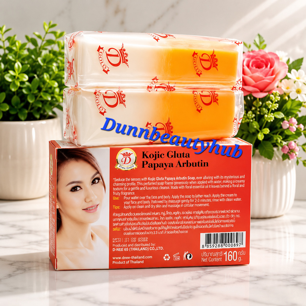 6pcs Kojic white Gluta Papaya Arbutin 7days White Soap 160g