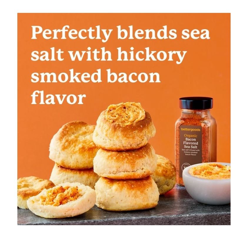 Organic Bacon Flavored Sea Salt Gourmet Seasoning for Cooking 5.3 oz 2 Pack