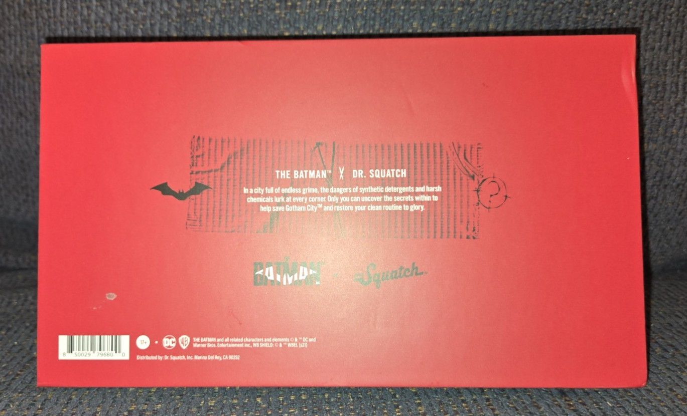 THE BATMAN X Dr. Squatch Limited Edition Collector’s Box and Set of 2 Briccs