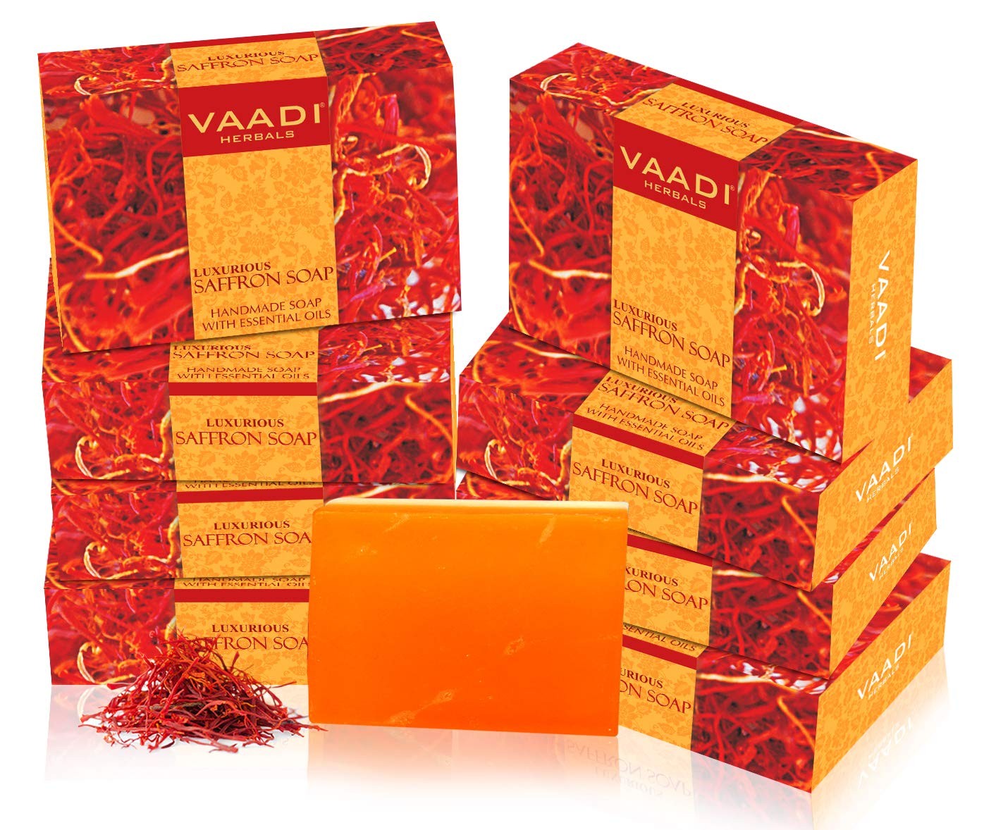 Saffron Oil Bar Soap, 2.65 Ounce Each (Pack of 8)