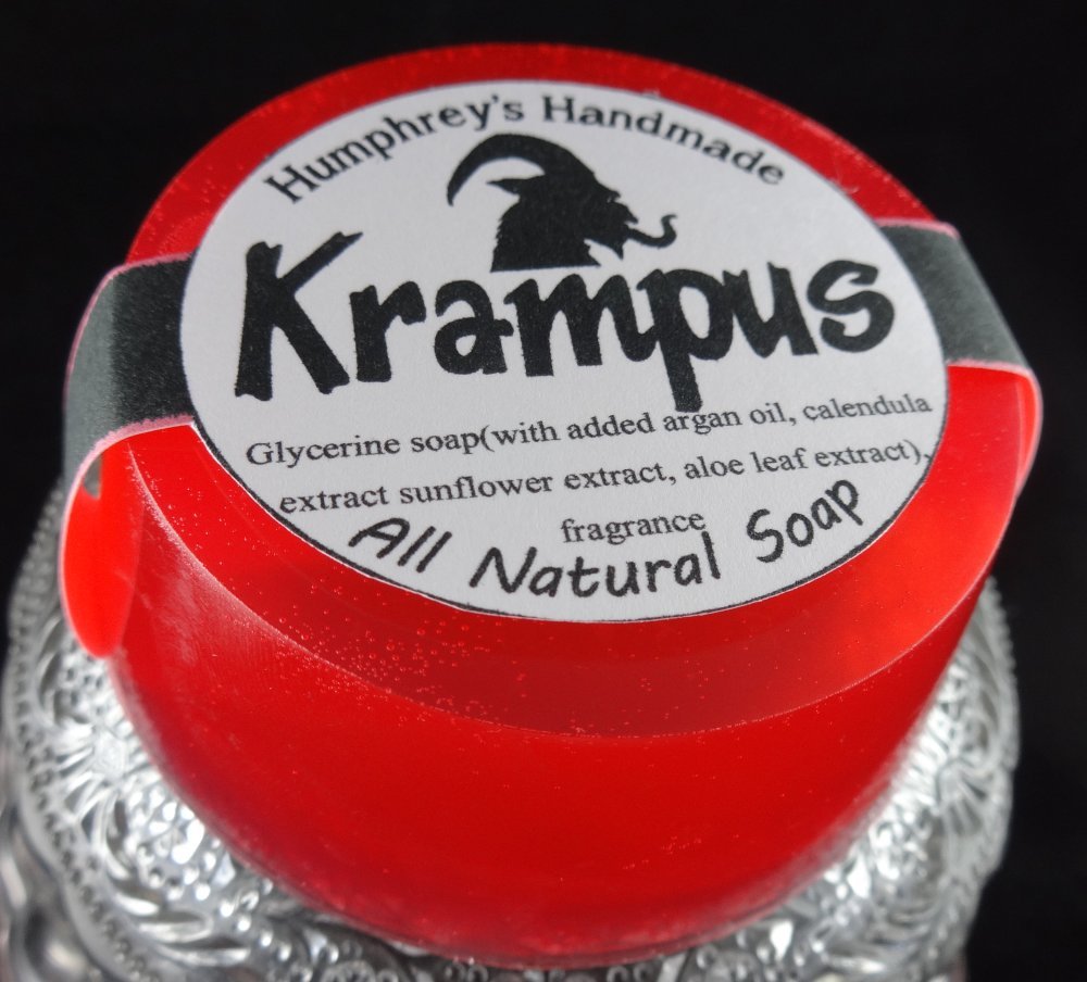 KRAMPUS Christmas Soap Beard Wash Bar Peppermint Essential Oil Men’s Shave