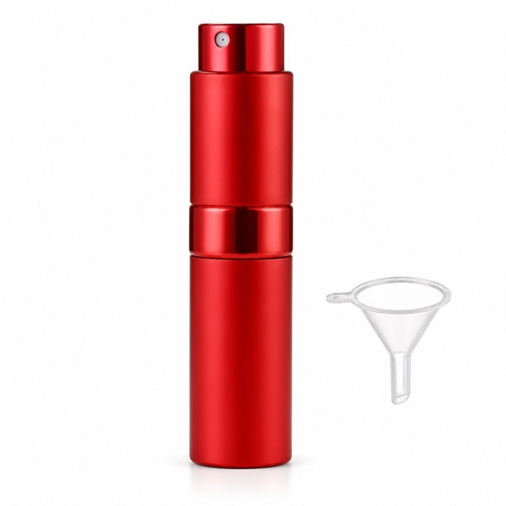 8ML Rotating Aluminum Perfume Mist Spray-Mini Refillable Travel Perfume Atomizer