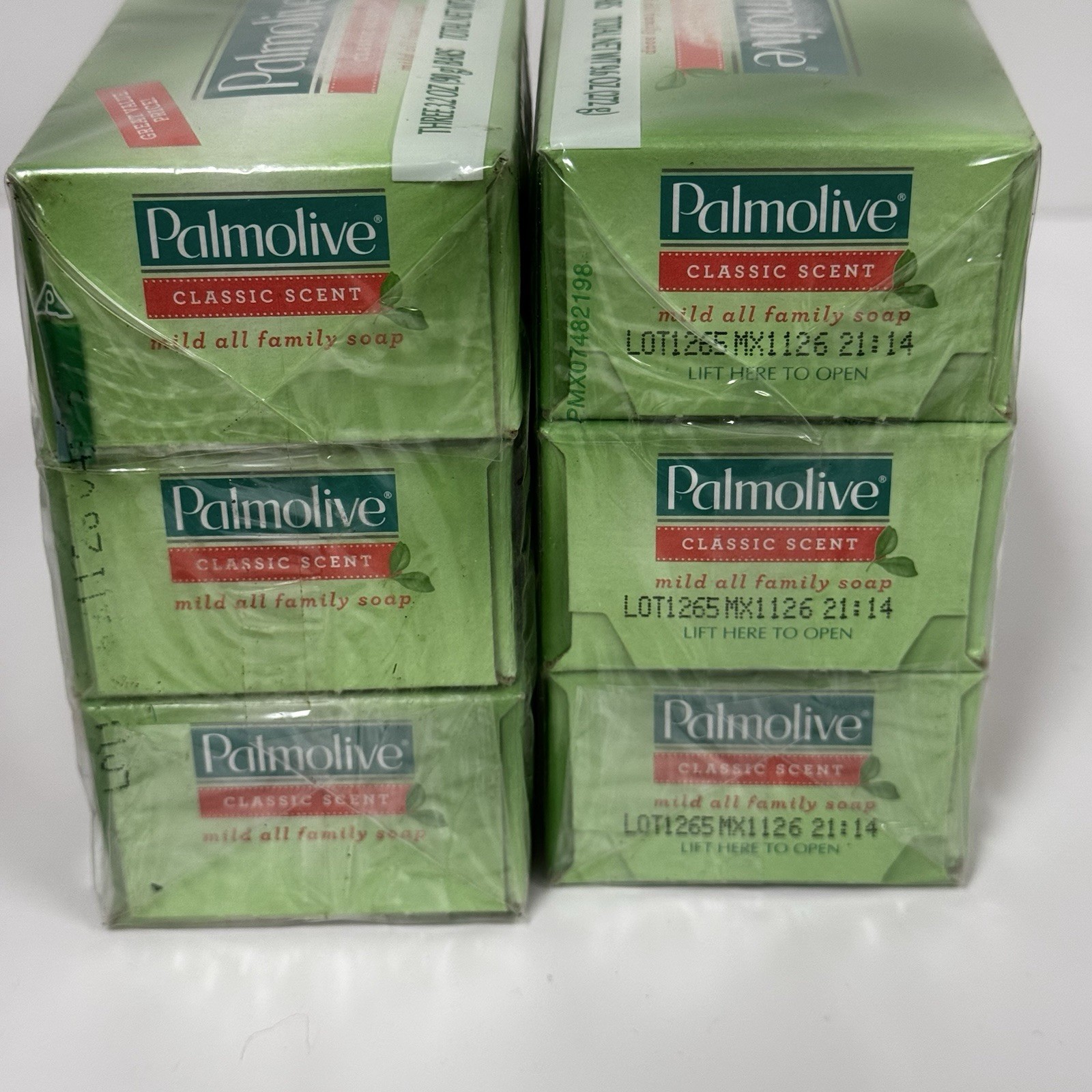 LOT OF 6 Palmolive Mild Soap Classic Scent 3.2oz each Bars of Soap W Tallowate