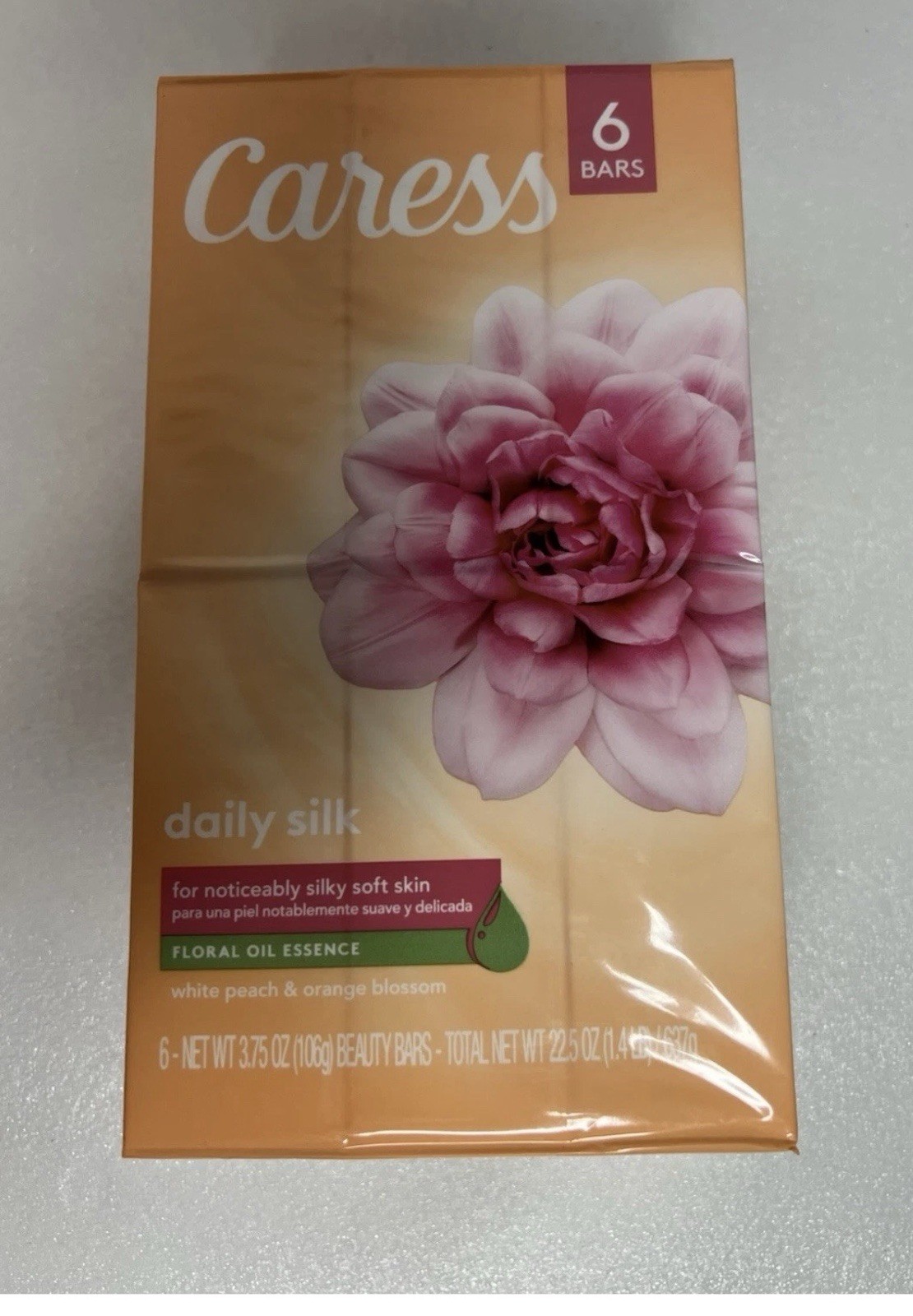 Caress Women’s Bar Soap Discontinued White Peach Orange Blossom 6 Pack