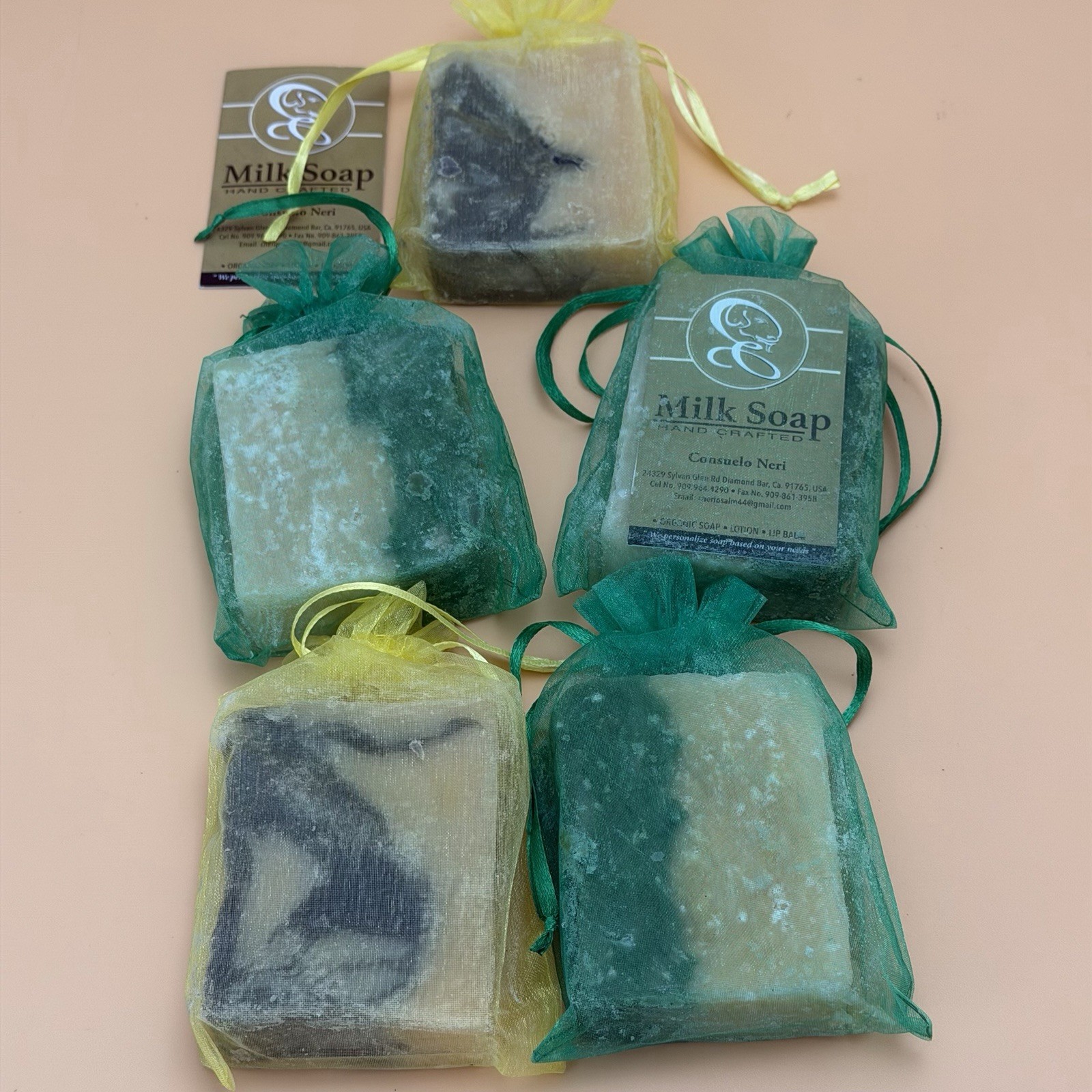 Goat Milk Soap Hand Made In USA 5 Pack Consuelo Neri Personalized Soap