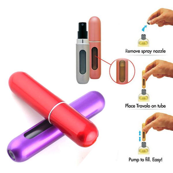 5ml Mini Refillable Perfume Atomizer Bottle for Travel Spray Scent Pump Case