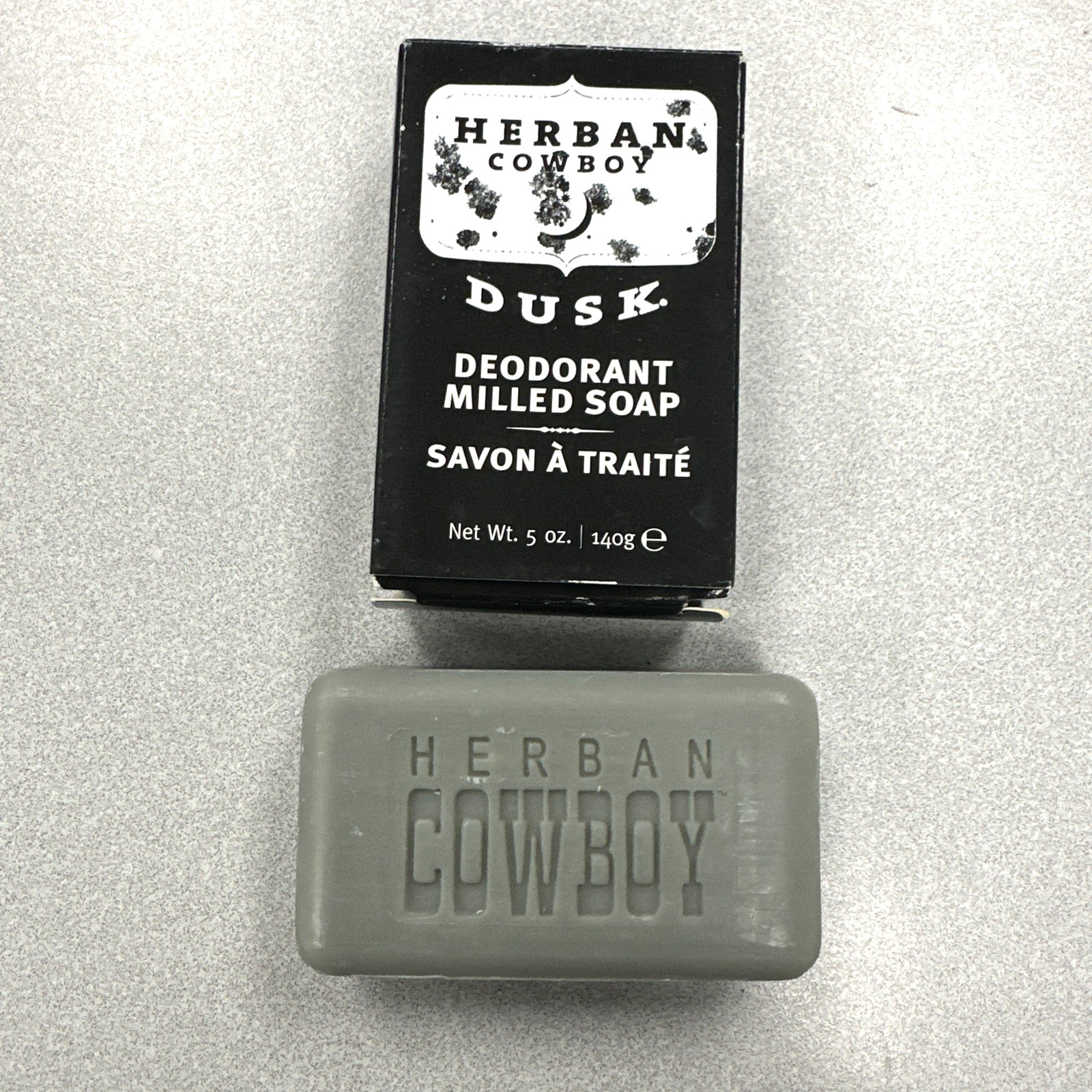 Herban Cowboy Deodorant Milled Bar Soap Dusk 5 oz Black Walnut Seaweed Pumice