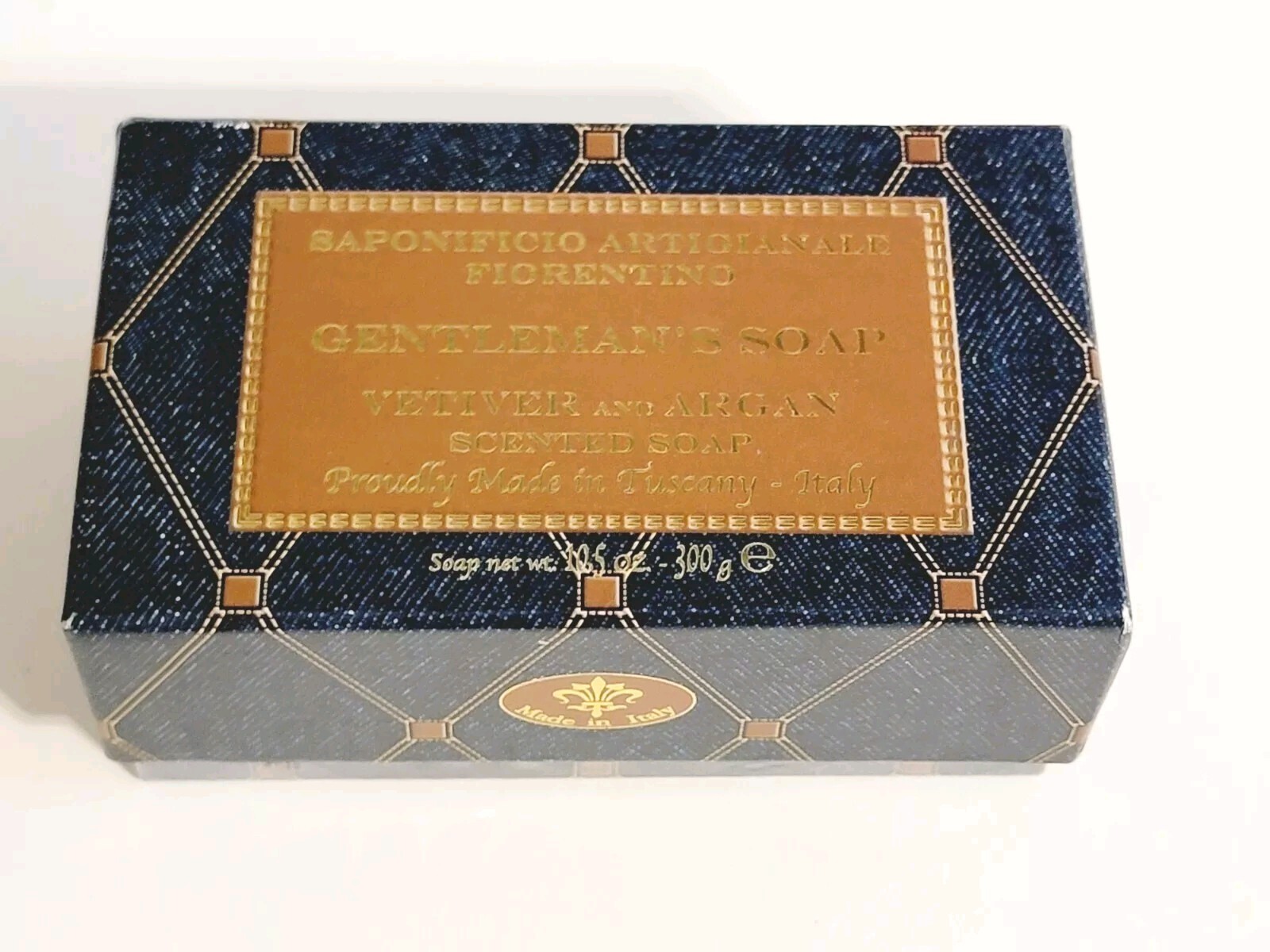 3-Pack Gentlemans Soap Saponificio~White Musk, Sandlewood, Argan Bar Soap 10.5oz