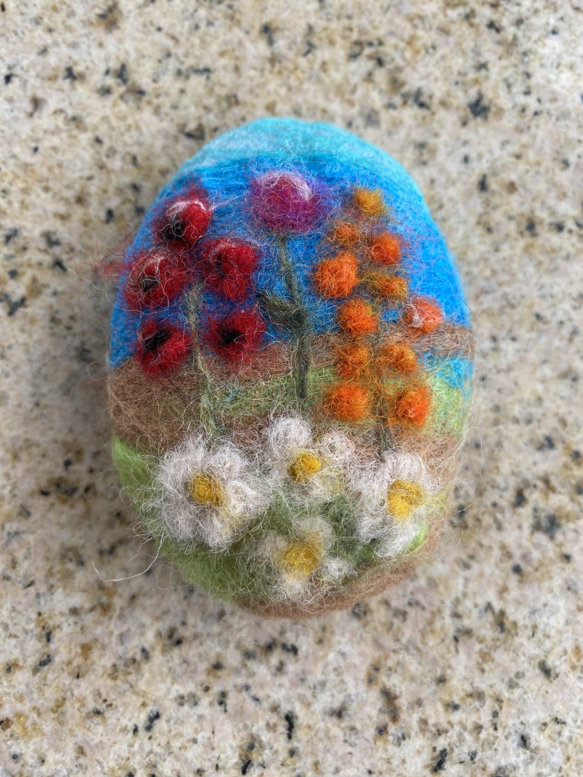 Colorful Needle Felted Natural Soap