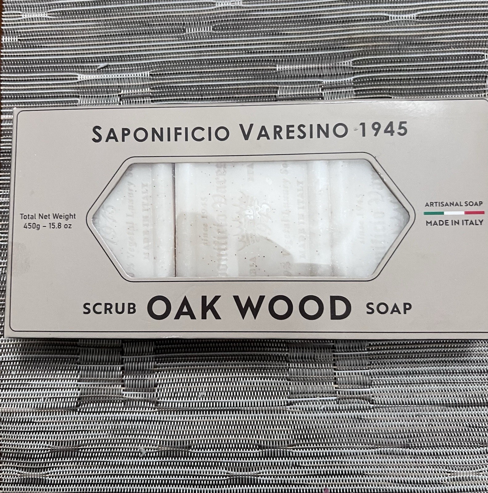 Saponificio Varesino 1945 Oak Wood Scrub Soap Exfoliating 15.8 oz