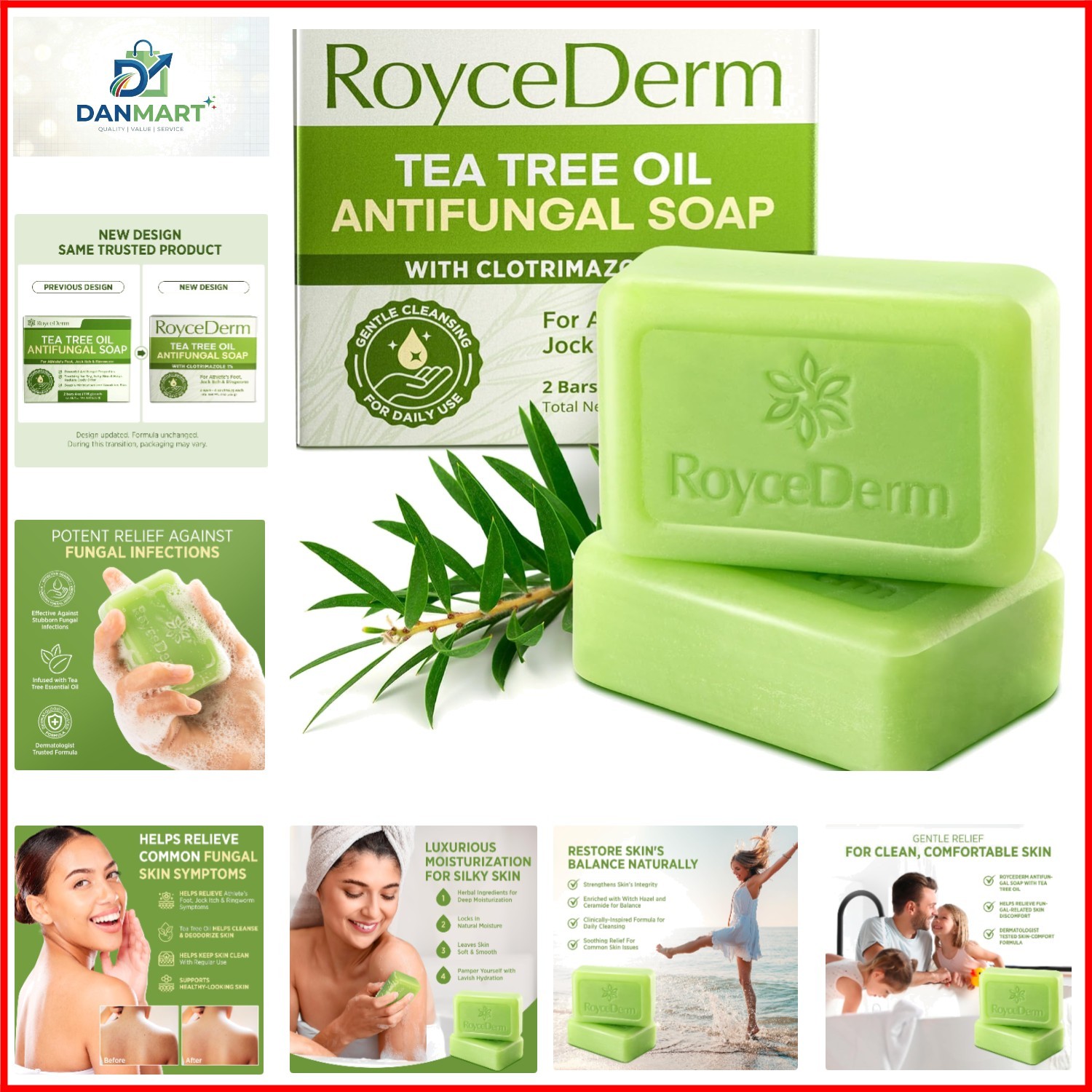 Antifungal Bar Soap – Tea tree Oil Soap – Athlete’s Foot Treatment for Jock I…