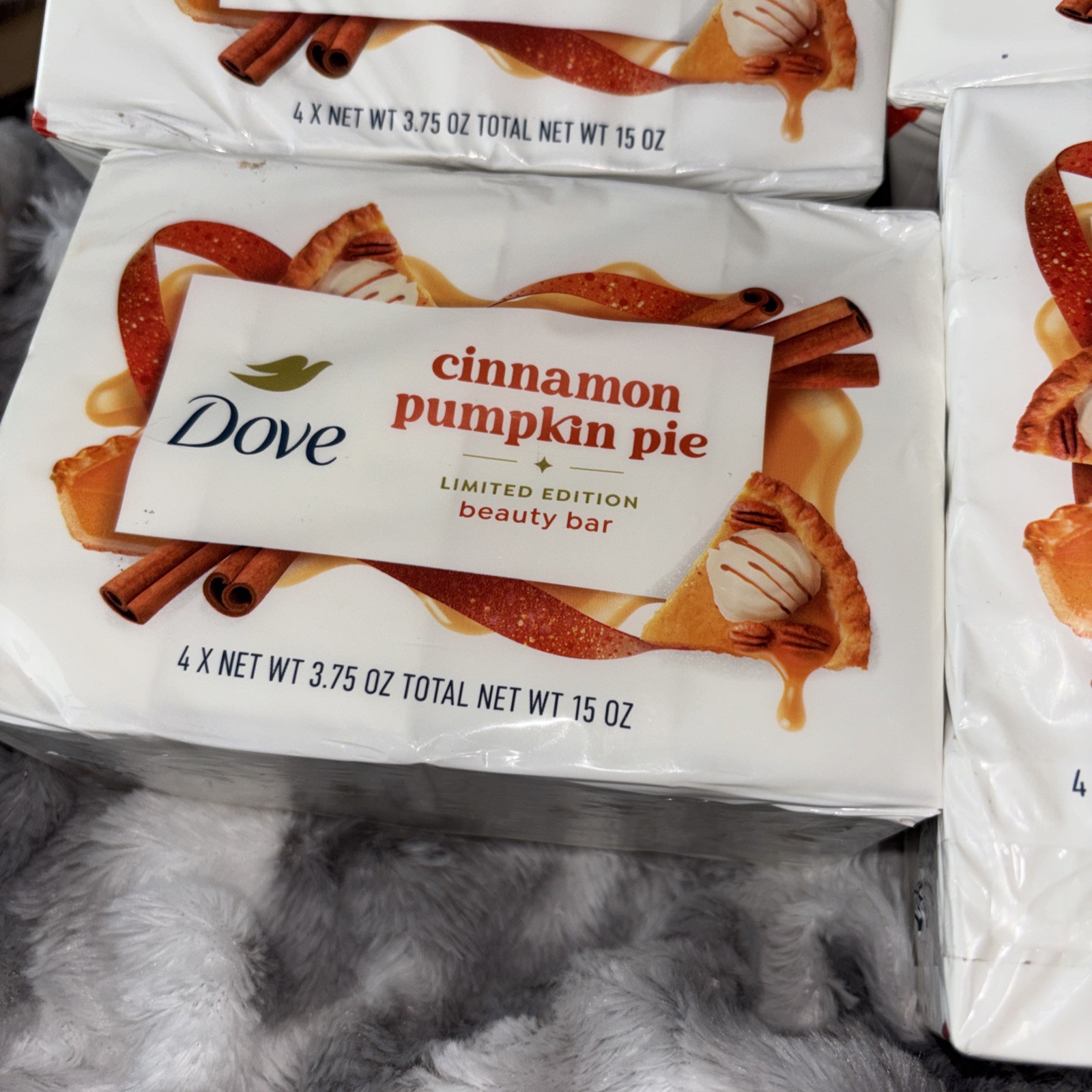 4 Pk (16bars) Dove Cinnamon Pumpkin Pie Beauty Bar Soap 3.75 oz Limited Edition