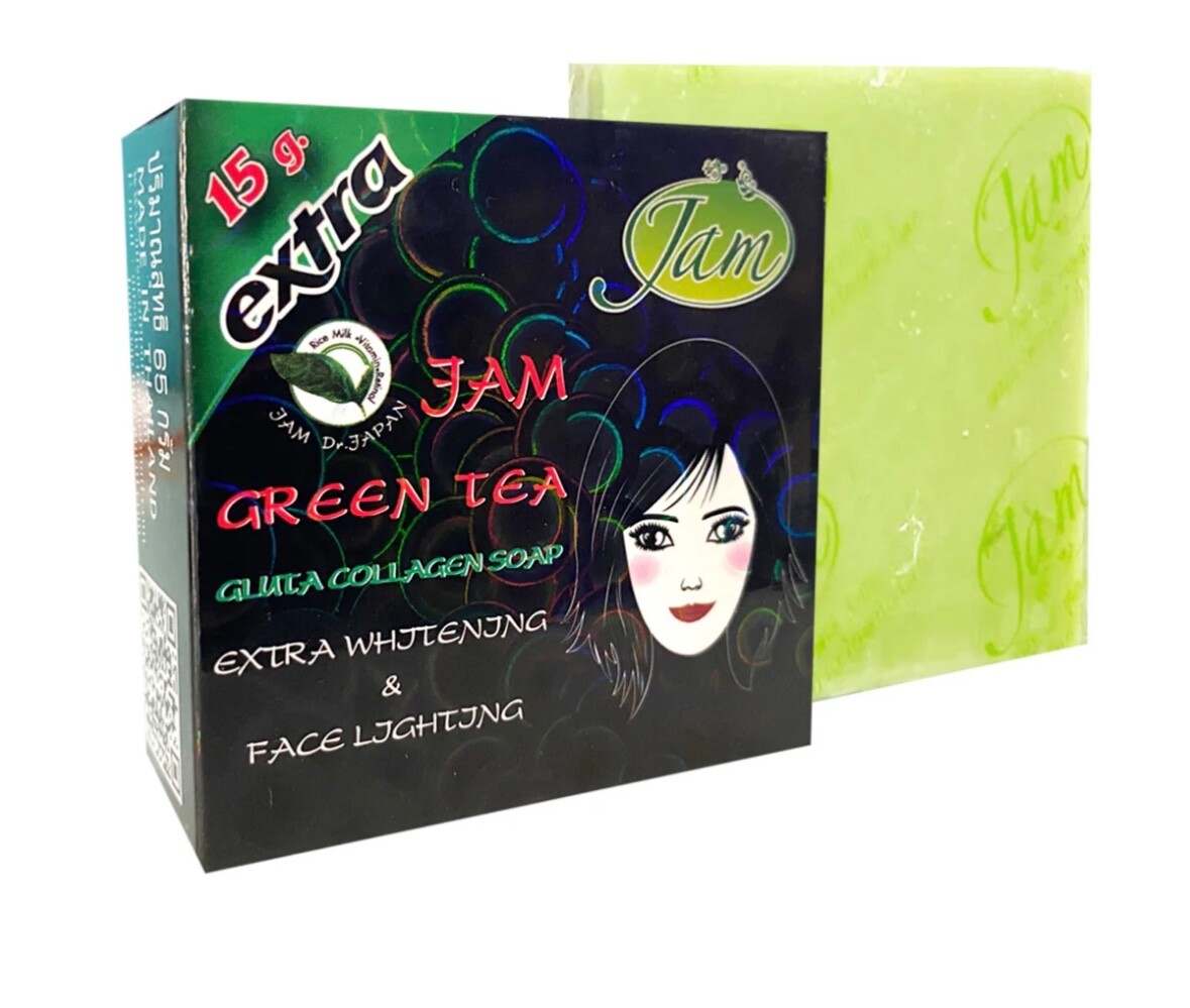 12 bars x 65g JAM Green Tea Collagen Herbal Soap – Body Face