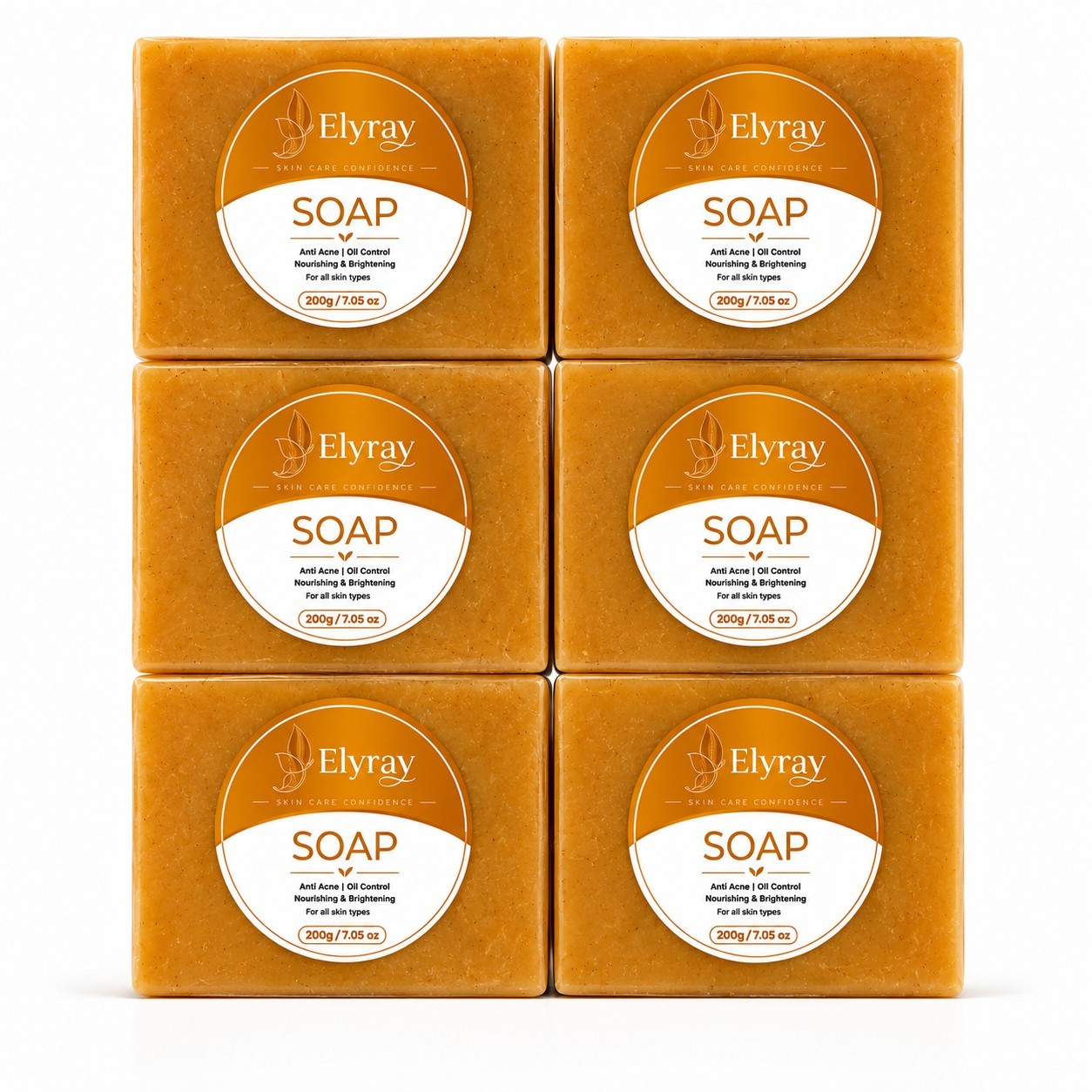 Elyray Soap Anti Acne Oil Control Nourishing & Brightening Pack 6
