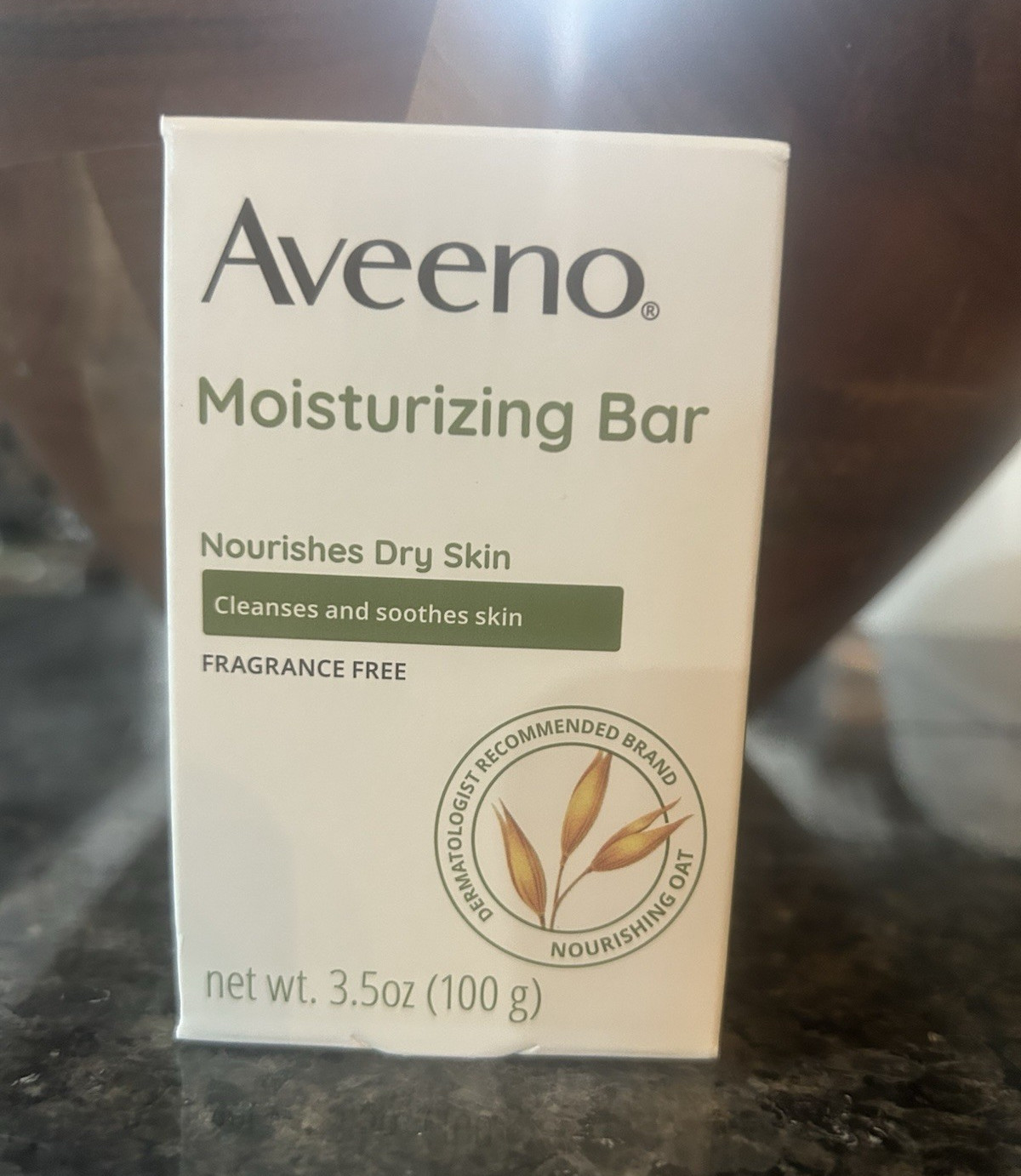 Aveeno Moisturizing Bar Soap Fragrance-Free Nourishing Oat Dry Skin 3.5 oz