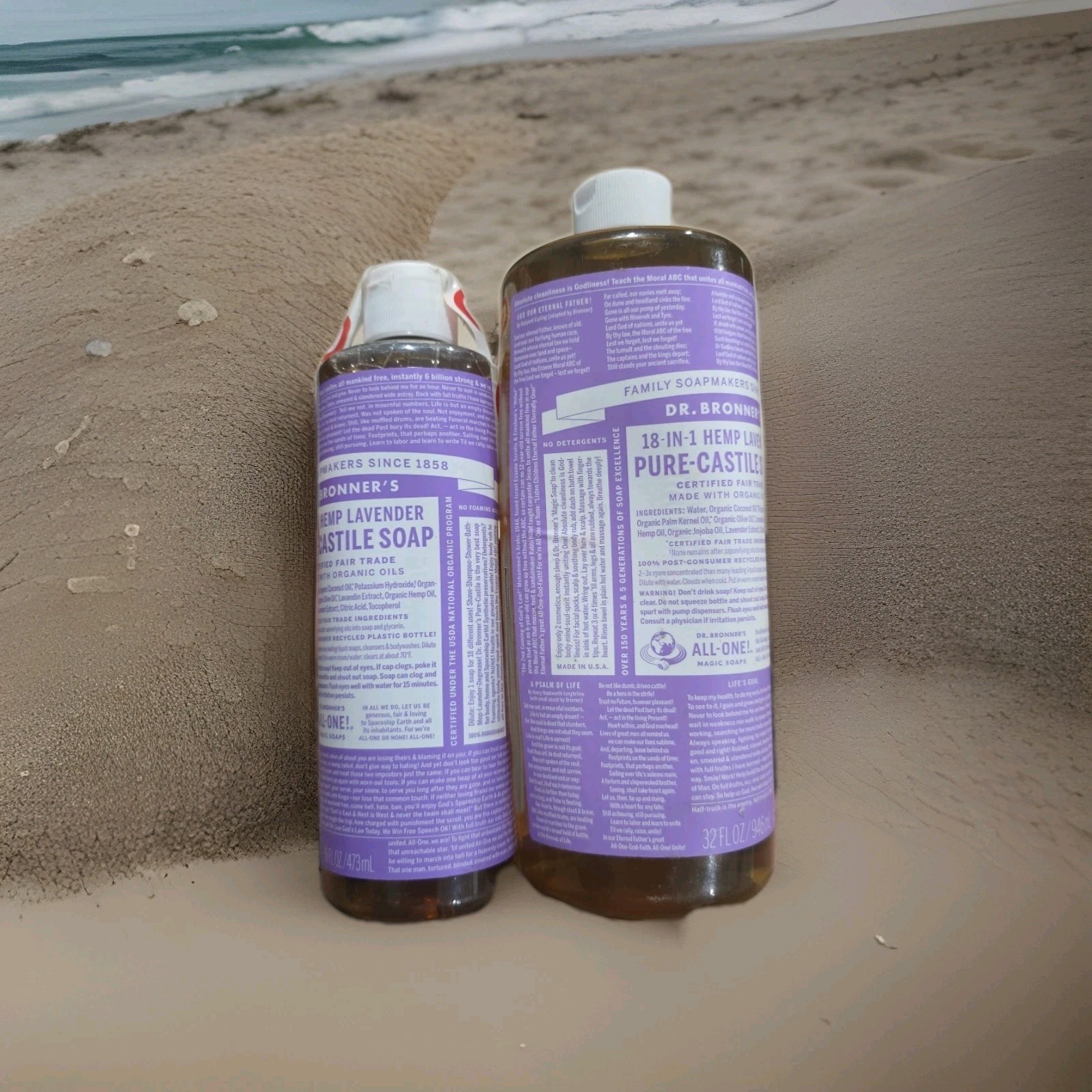 Dr. Bronner’s Pure-Castile Soap Lavender 32 fl.oz + 15 fl.oz