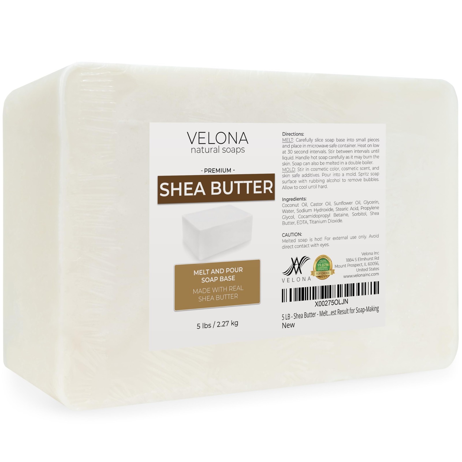 5 LB – Shea Butter – Melt and Pour Soap Base SLS/SLES free | Natural Bars for…