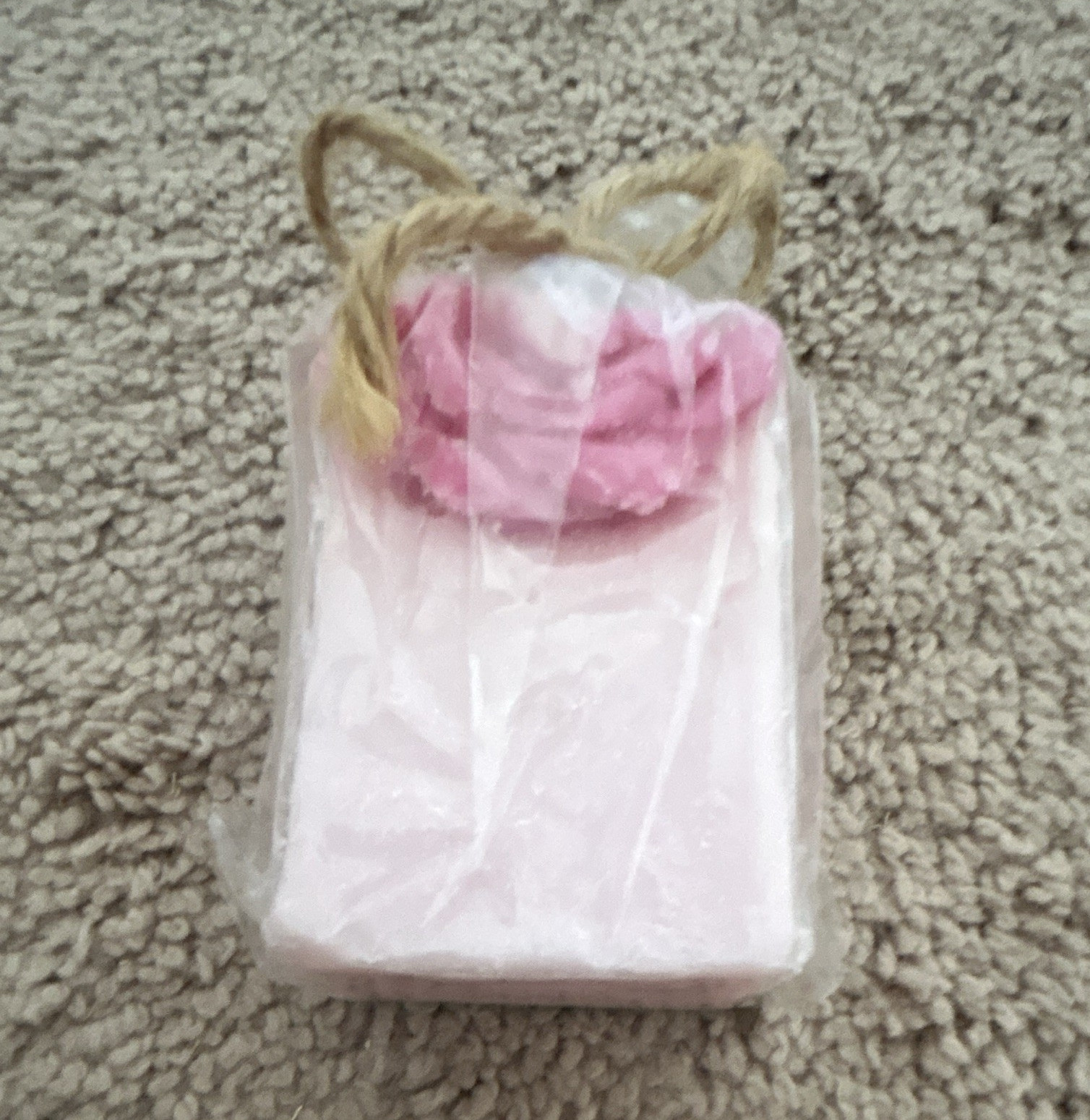 Pink Rose Scent Body Bar Soap, Glycerin Shea & Mango Butter, No Parabens