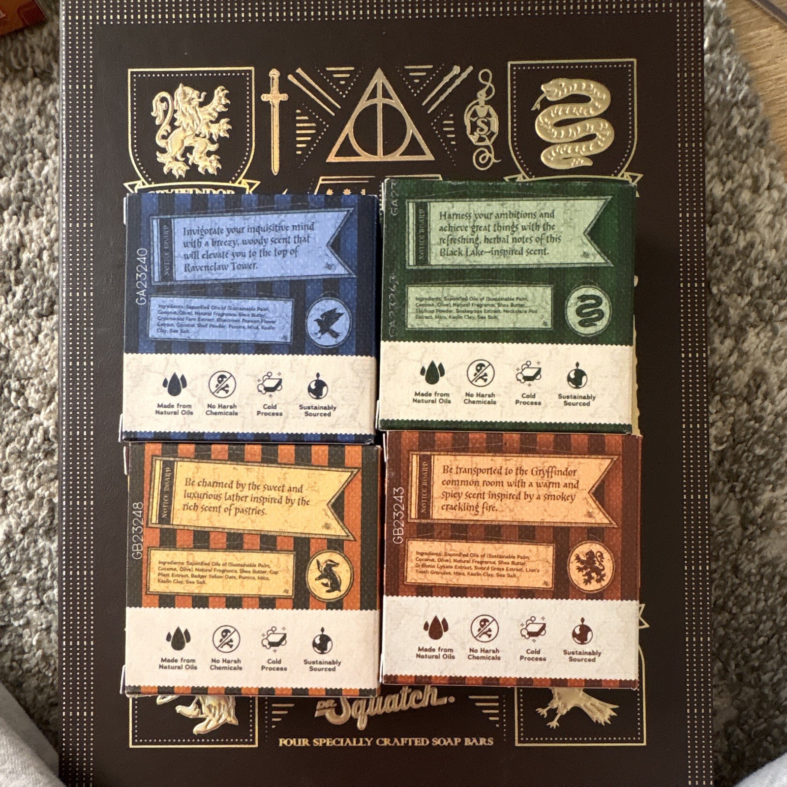 Dr. Squatch Harry Potter Men’s Cold Process Soap Bars 4-Pack 5 oz Each