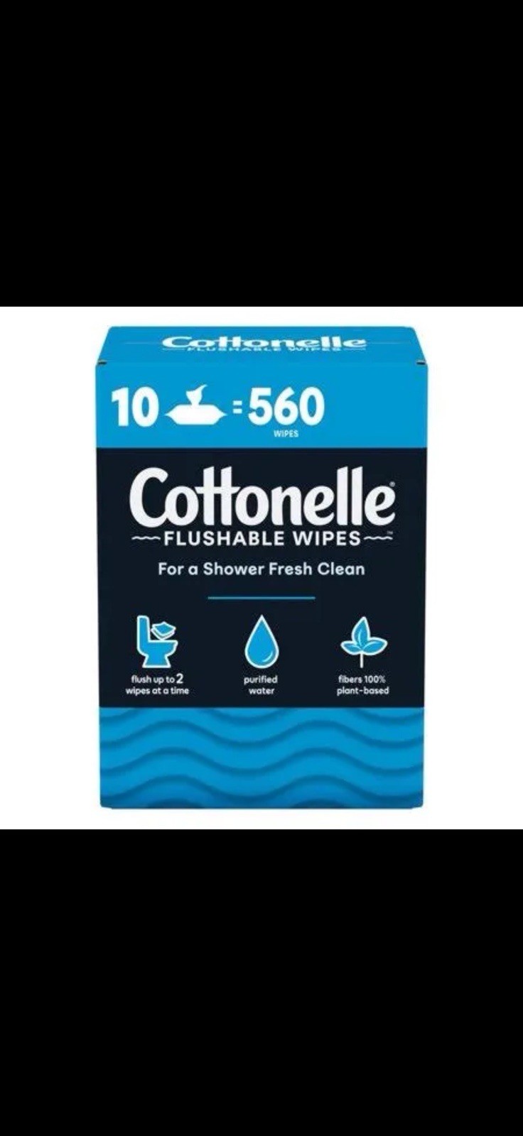 Cottonelle Fresh Care Flushable Wipes, 560 Wipes
