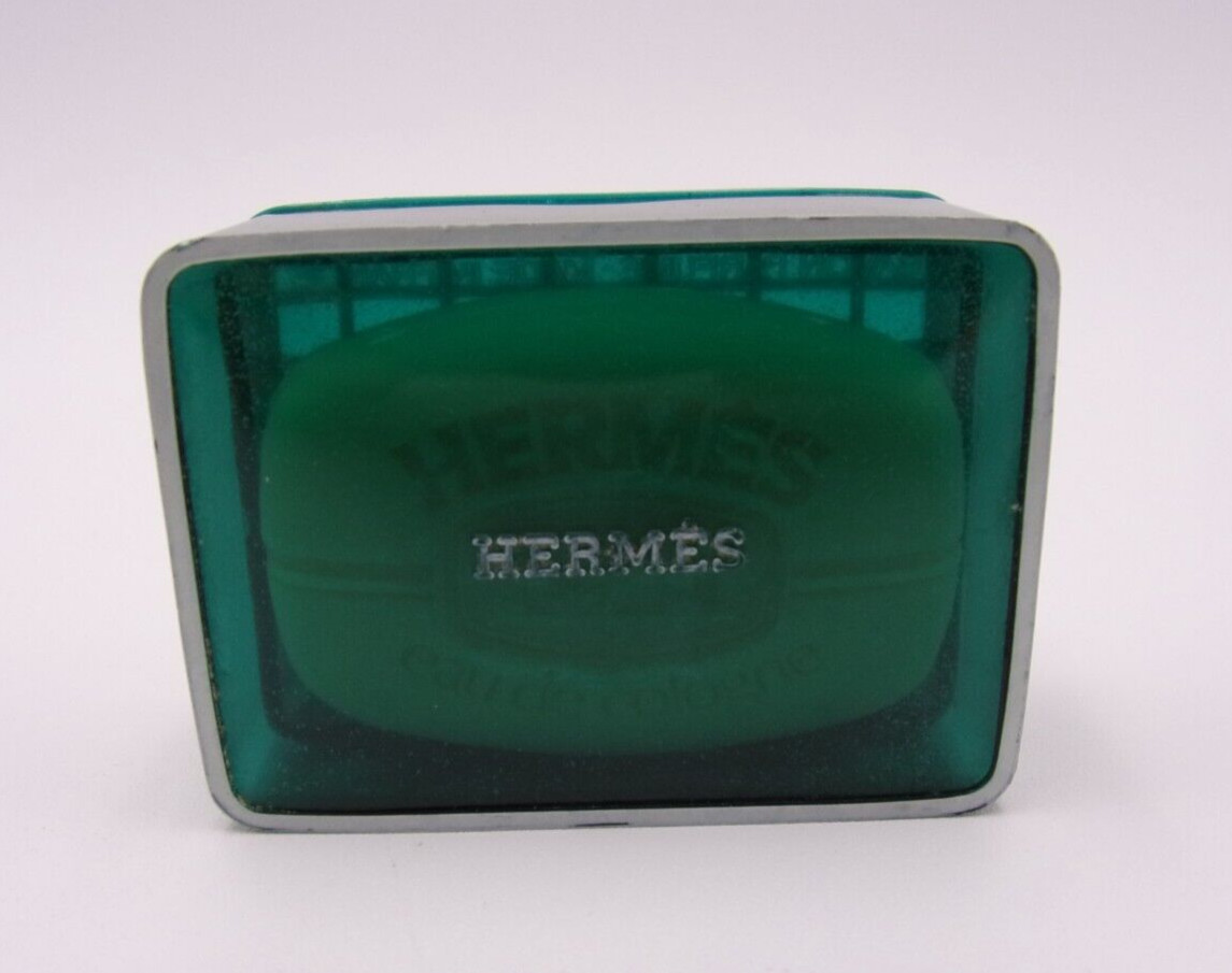 Hermes Paris Eau de Cologne Scented Soap Miniature 24 g 0.8 oz with Case Vintage