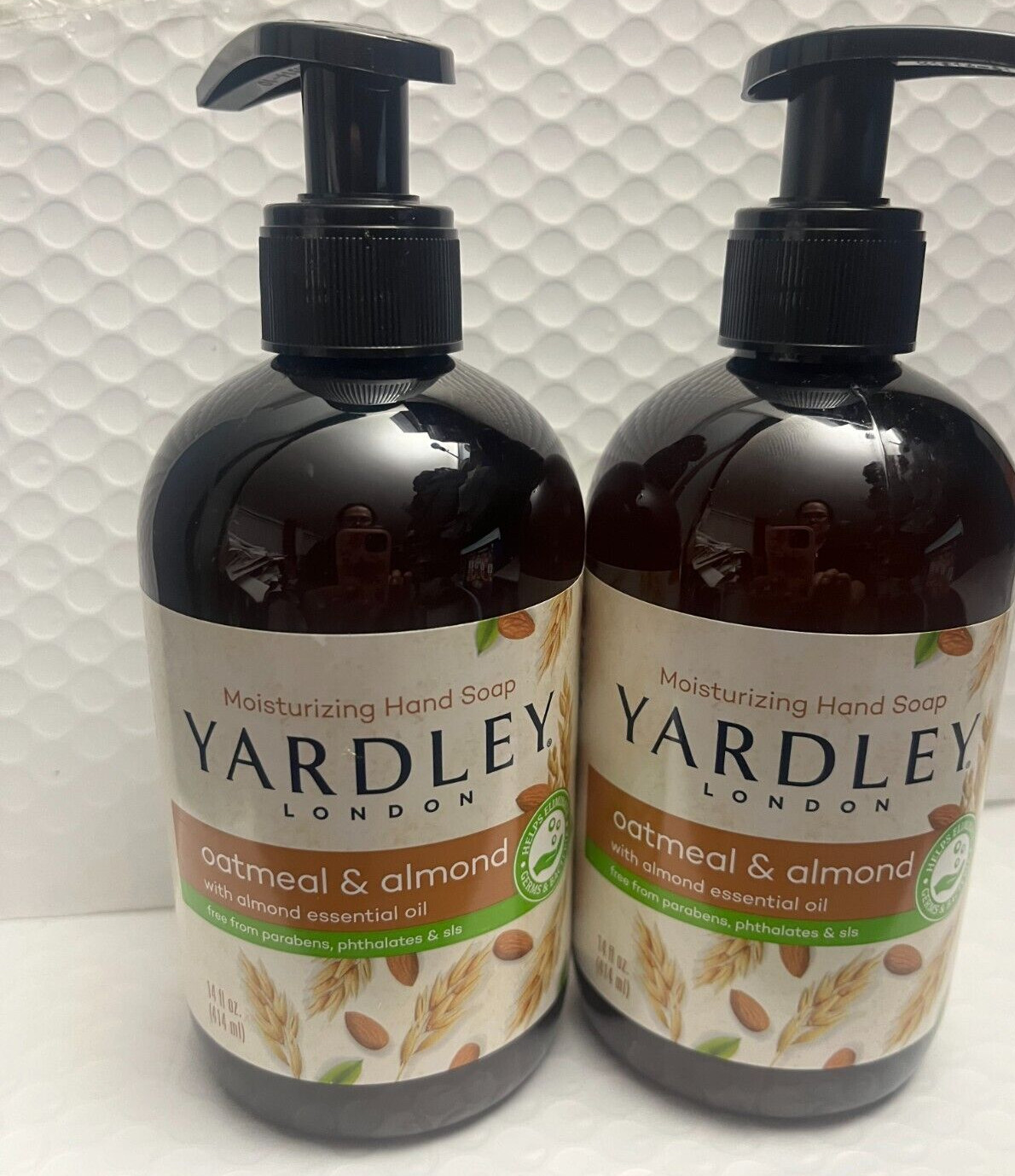 YARDLEY LONDON OATMEAL & ALMOND MOISTURIZING HAND SOAP 14 FL OZ (2 PIECES)