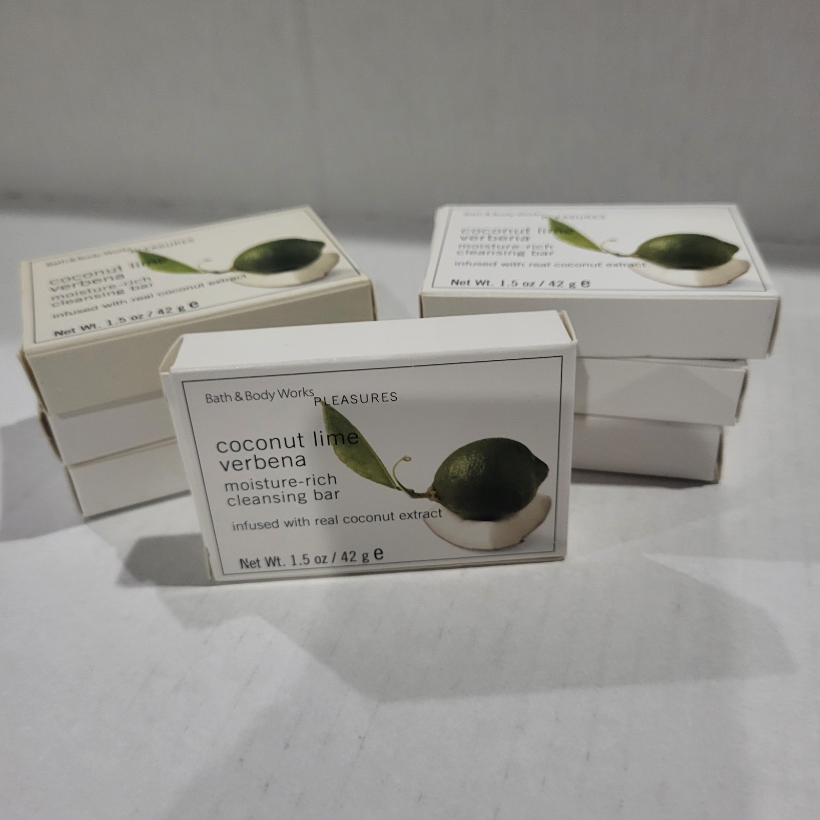 Bath & Body Works Coconut Lime Verbena Bar Soap – 1.5 Oz Each, Lot of 7