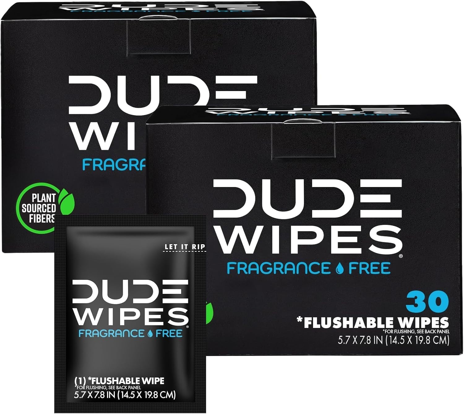 2 Pack Unscented Flushable Wipes – 60 Count – Aloe & Vitamin E Travel Essential