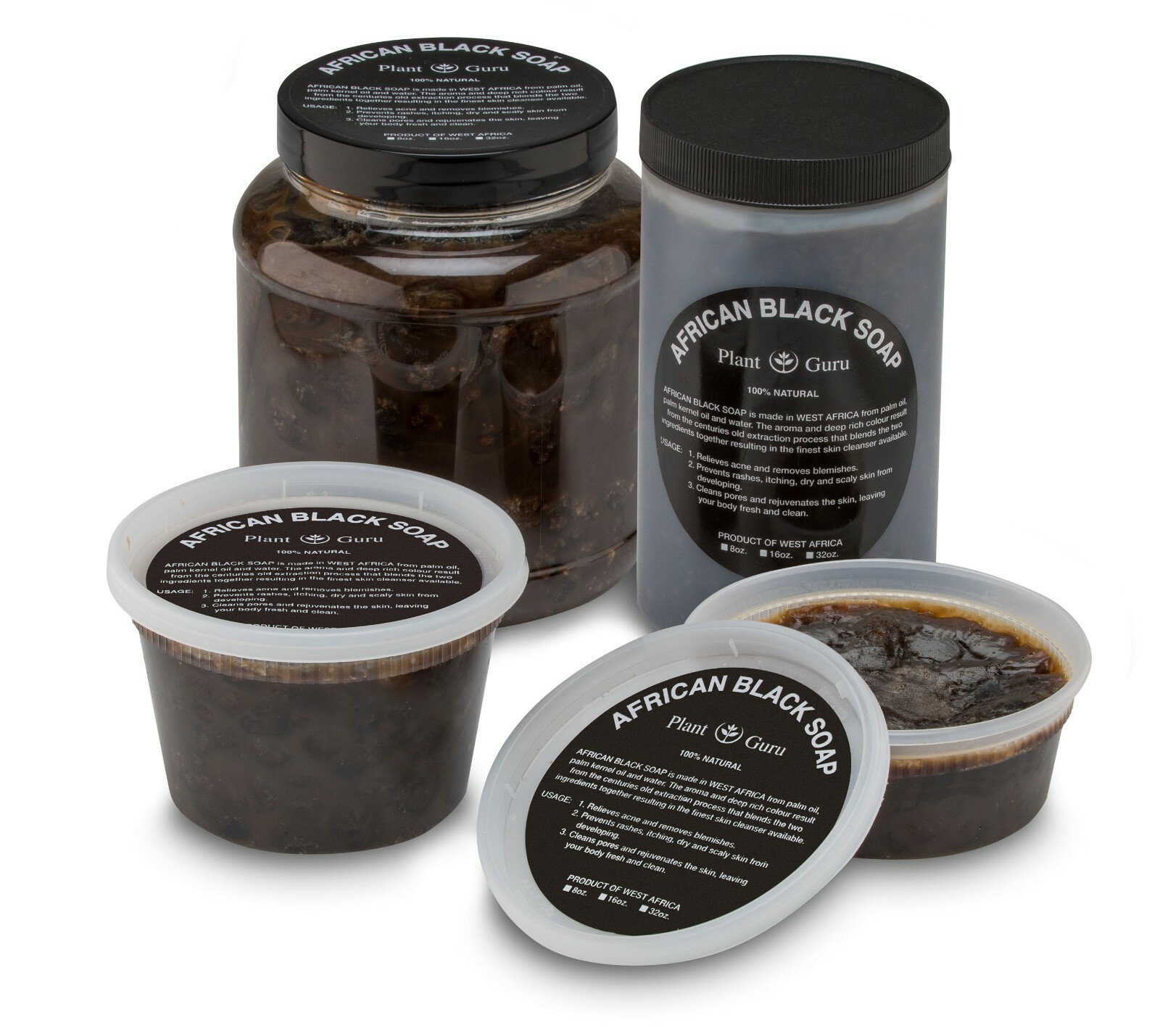 Aromatherapy African Black Soap Paste Raw Organic 100% Pure With Essential Oils