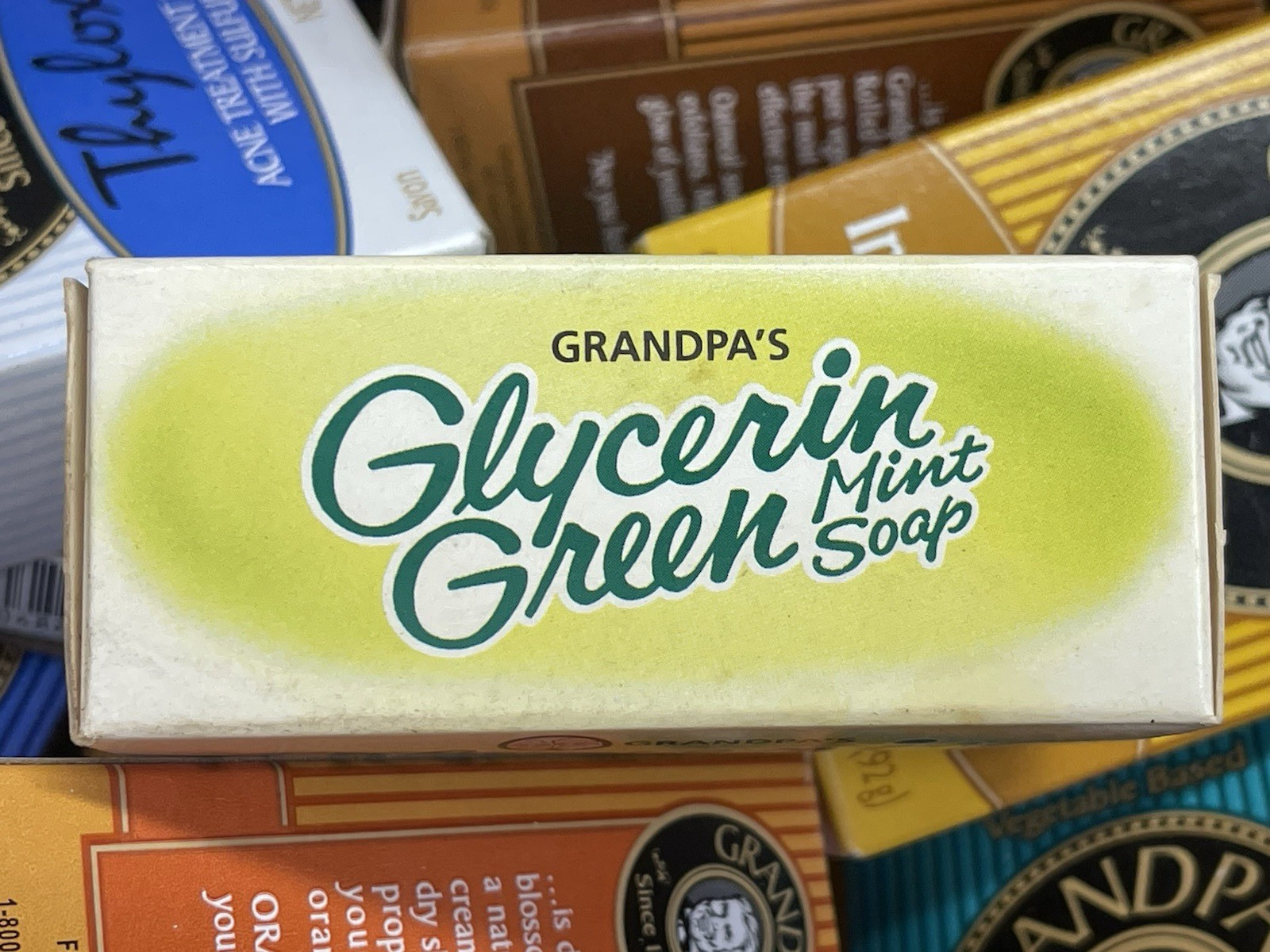 Grandpa’s Glycerin Green Mint Soap Savon with Tea Tree Oil & Aloe Vera 3oz