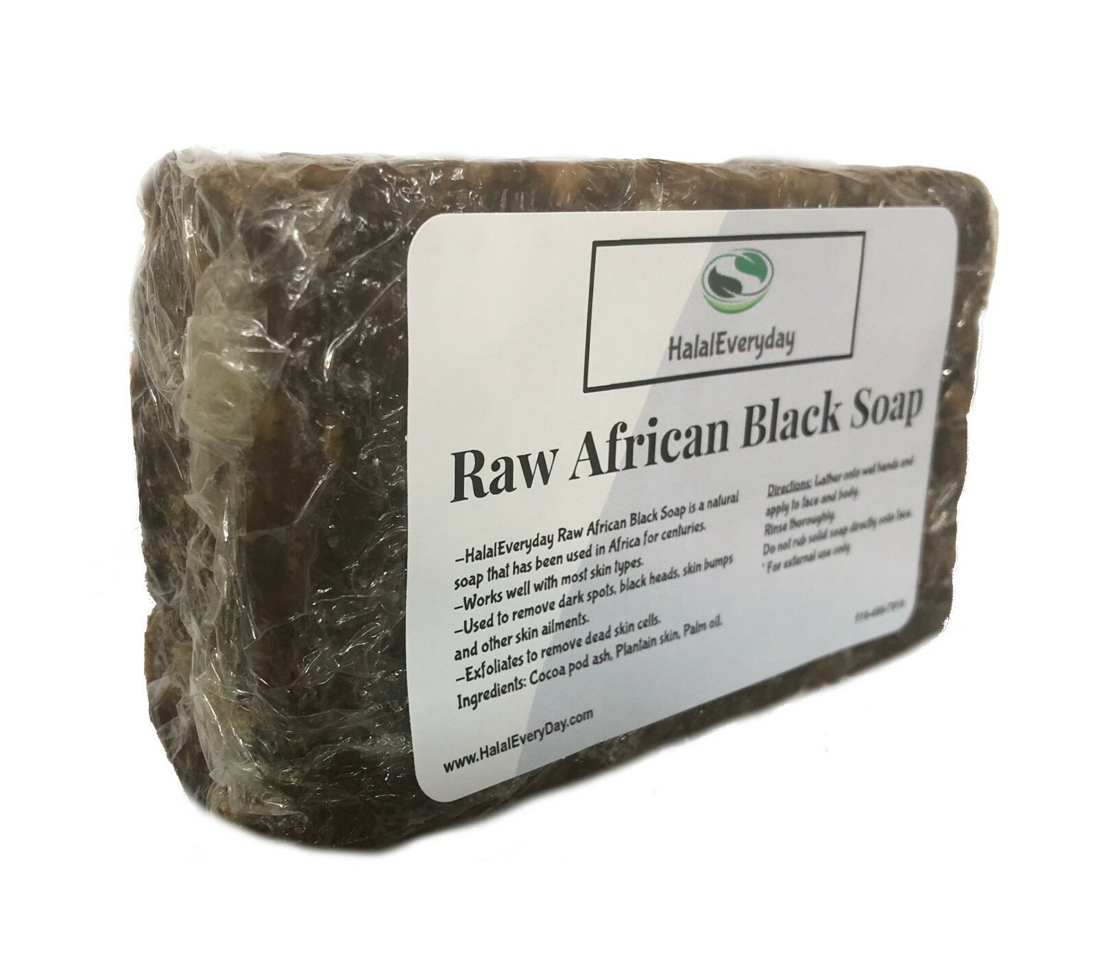 8oz. Raw African Black Soap Bars – Pre Cut 100% Pure Natural Organic Unrefined