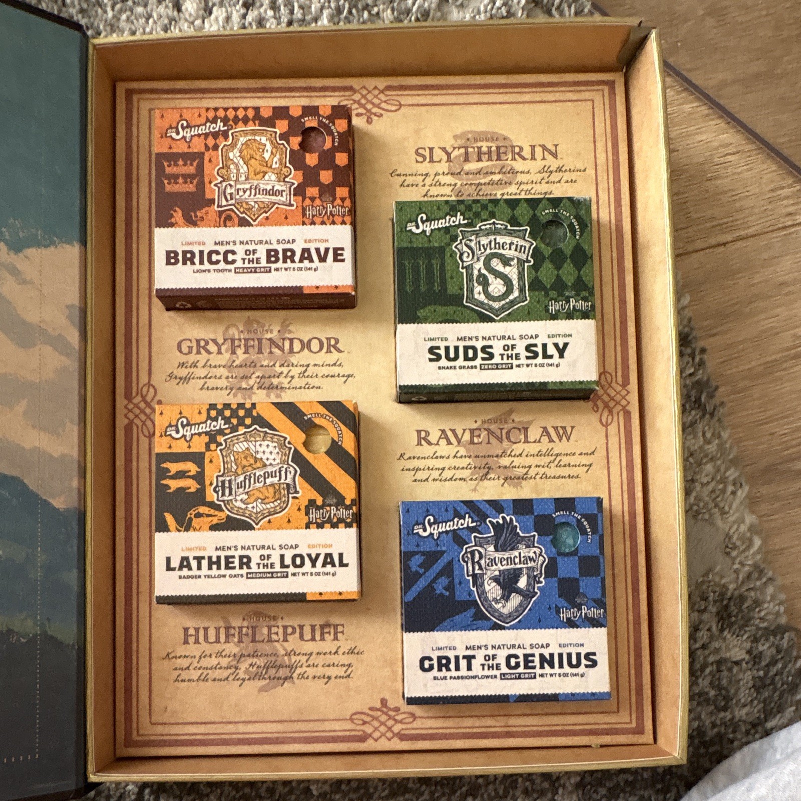 Dr. Squatch Harry Potter Men’s Cold Process Soap Bars 4-Pack 5 oz Each