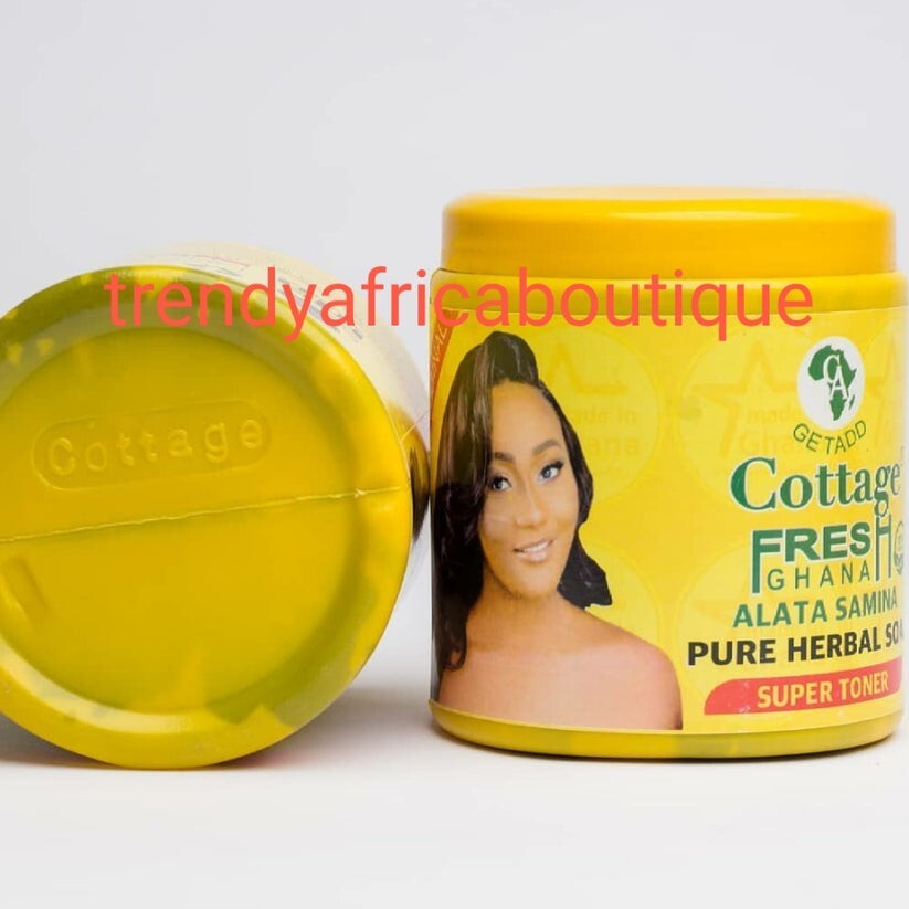X 1 ORIGINAL GETADD Cottage Fresh Ghana Alata SAMINA BLACK SOAP 550G X 1👌