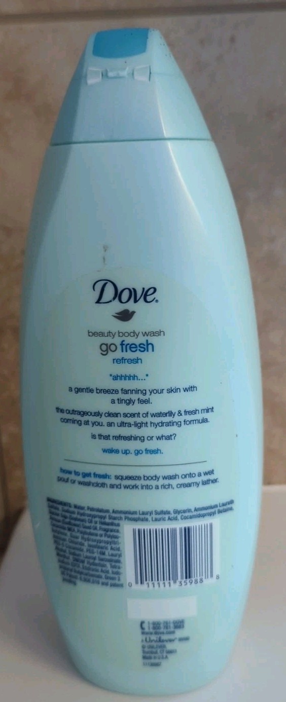Dove Go Fresh Refresh Waterlily & Fresh Mint Body Wash 24 Oz Disc. Scent HTF