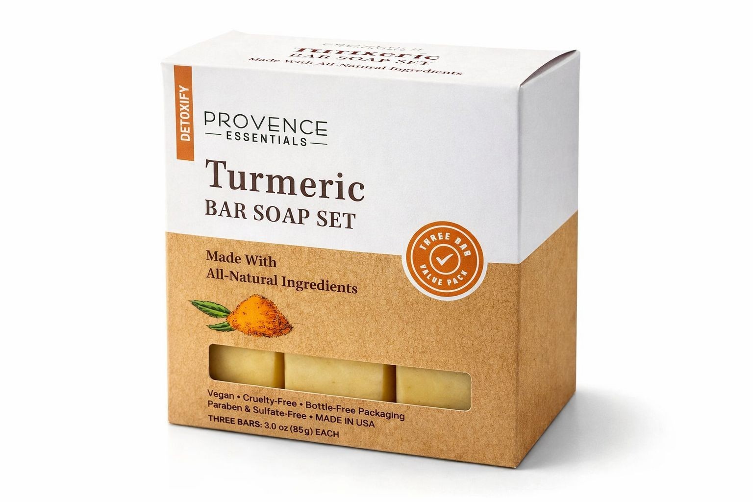 provence essentials turmeric bar soap set