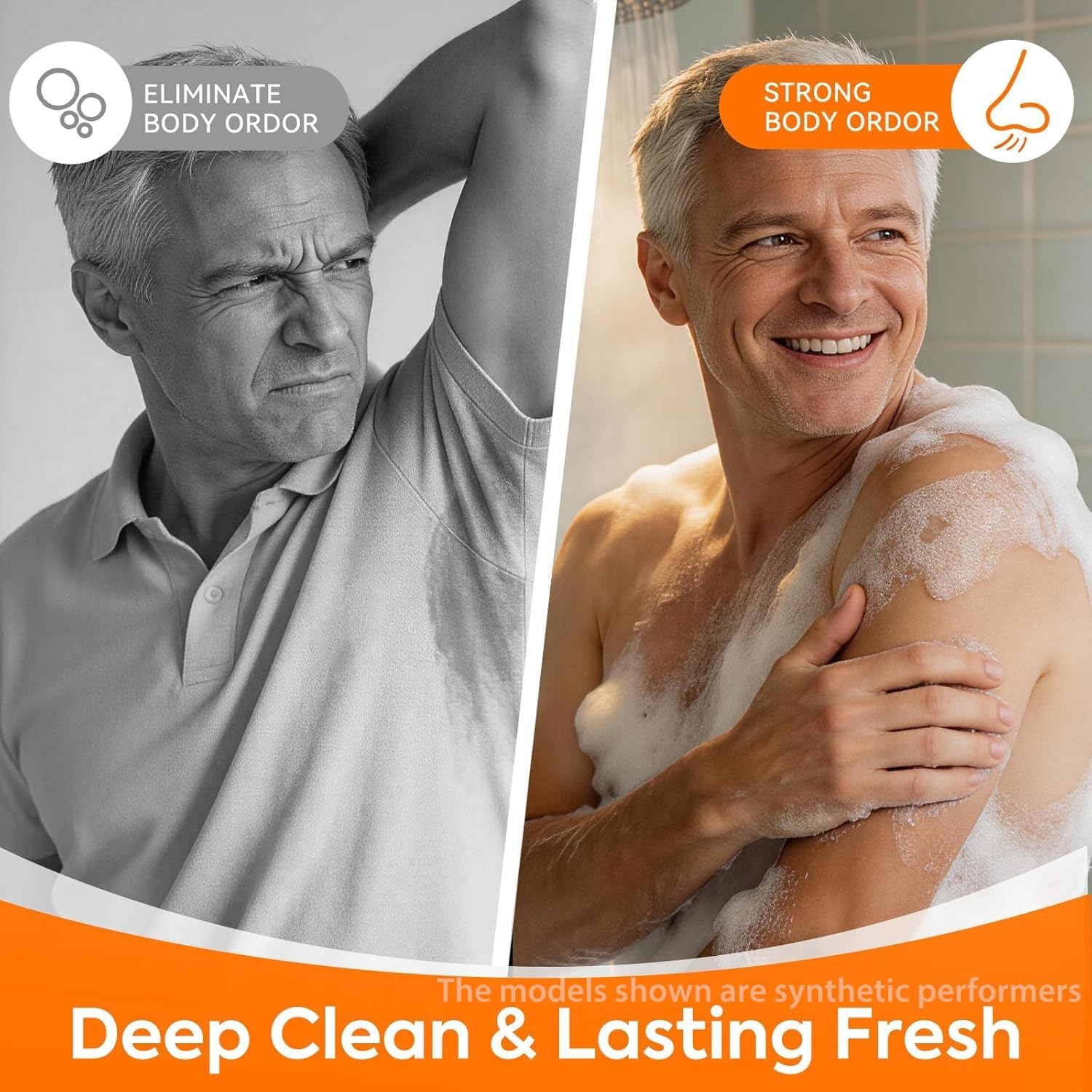 Persimmon Body Wash for Body Odor Control, Natural Deodorizing Soap for Under…