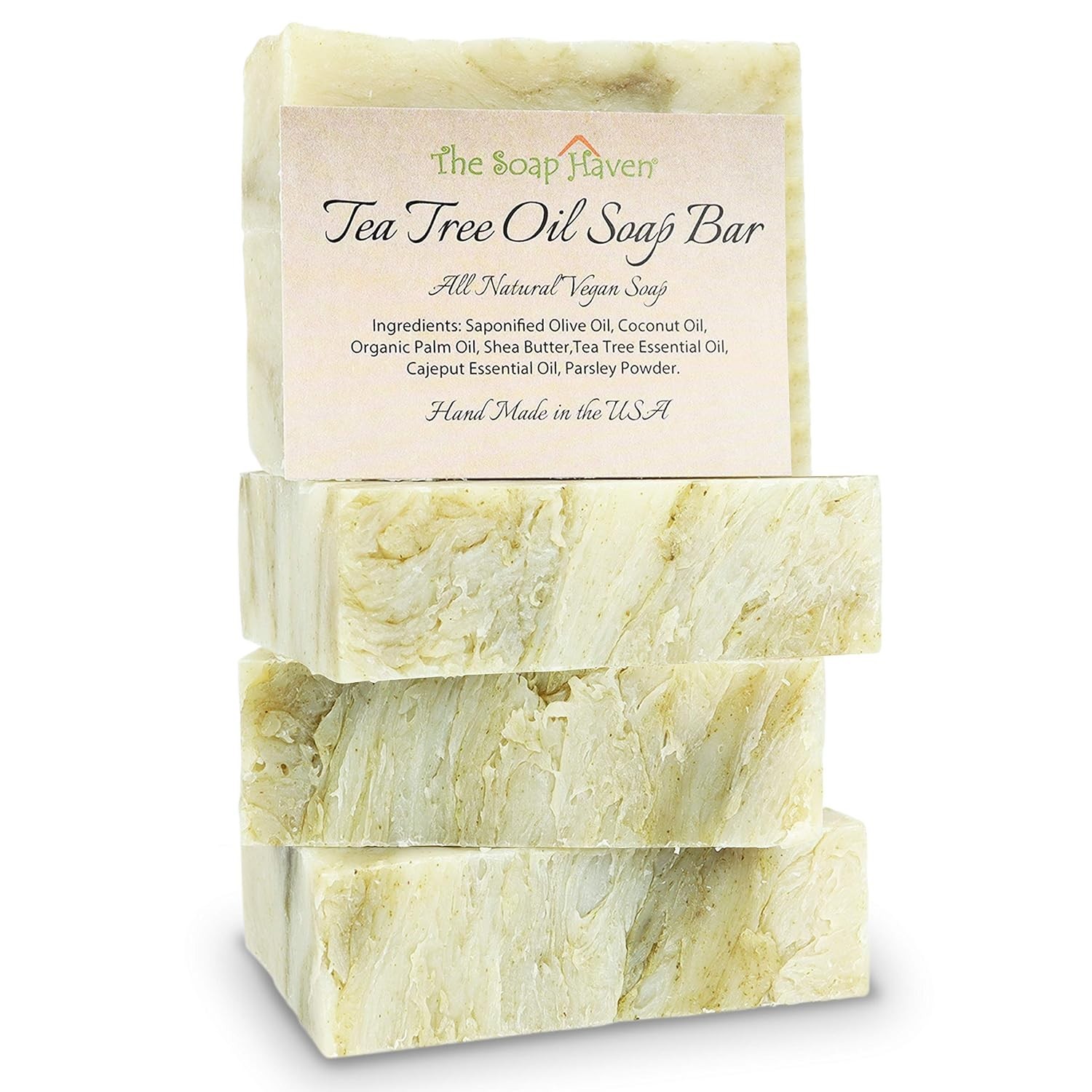 Deep Moisturizing Tea Tree Oil Soap (4 Bars) – Perfect for All Skin Types