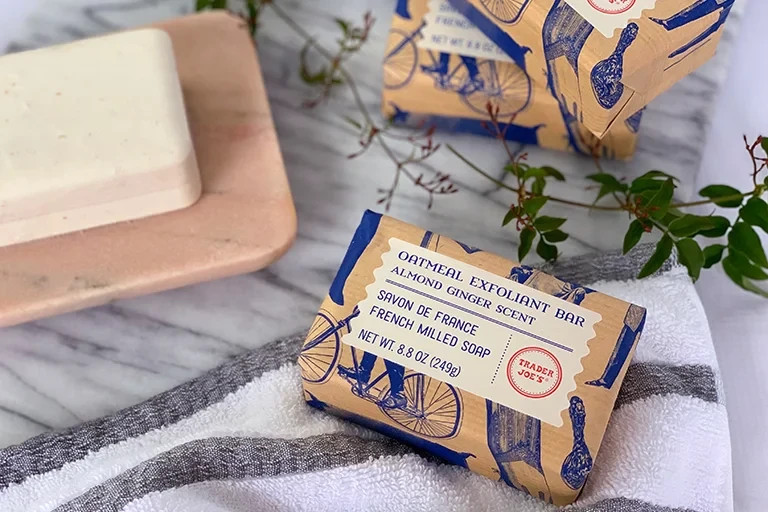 3 Pack Trader Joe’s Almond Ginger Oatmeal Exfoliant Bar French Milled Gentle