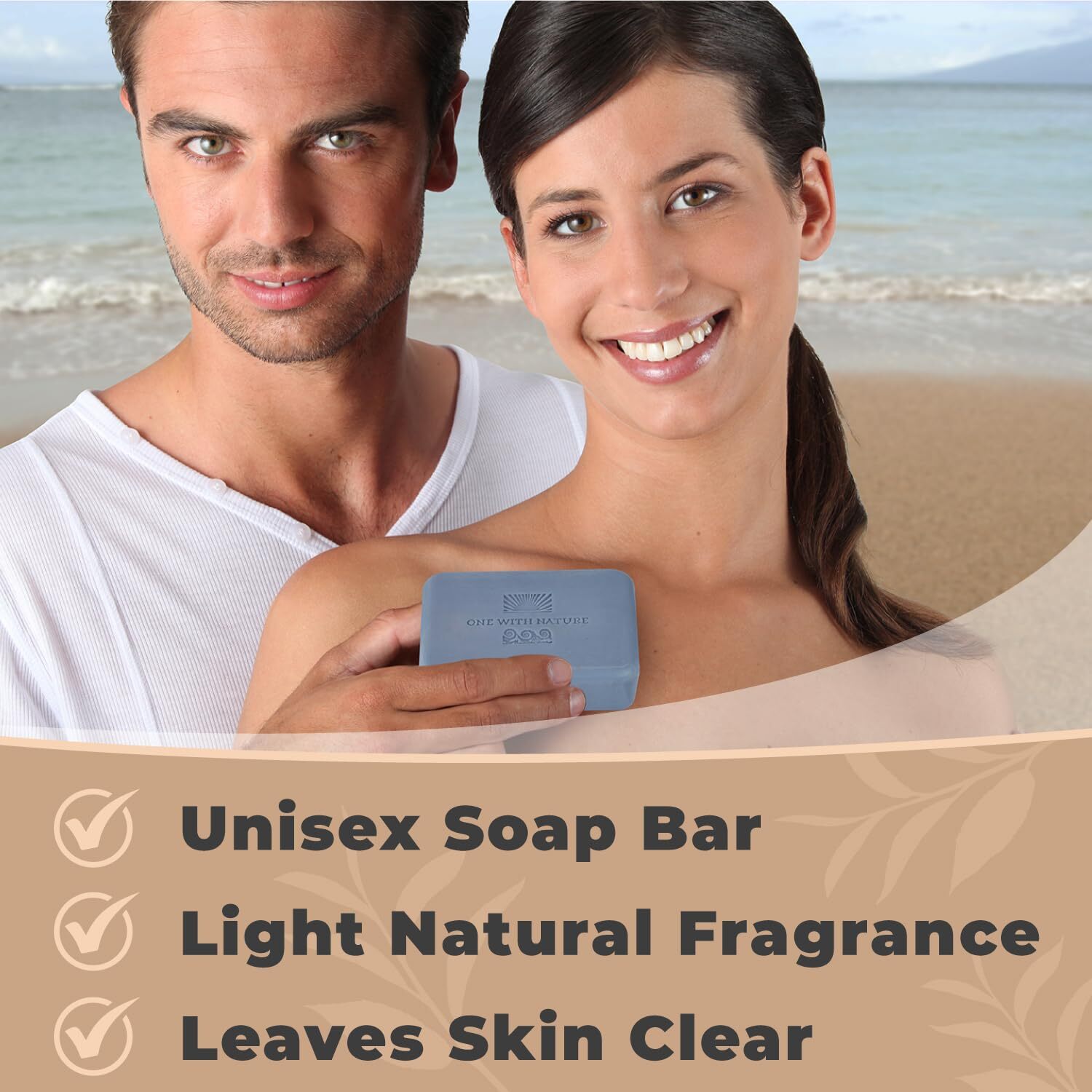 One With Nature Lavender Dead Sea Mineral Soap Pack of 3 7 Ounce Bars