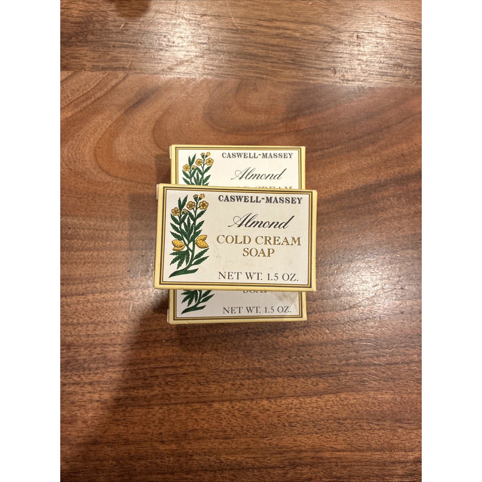 Caswell-Massey Almond Cold Cream Soap, Vintage, 3 Bars, 1.5 oz Each