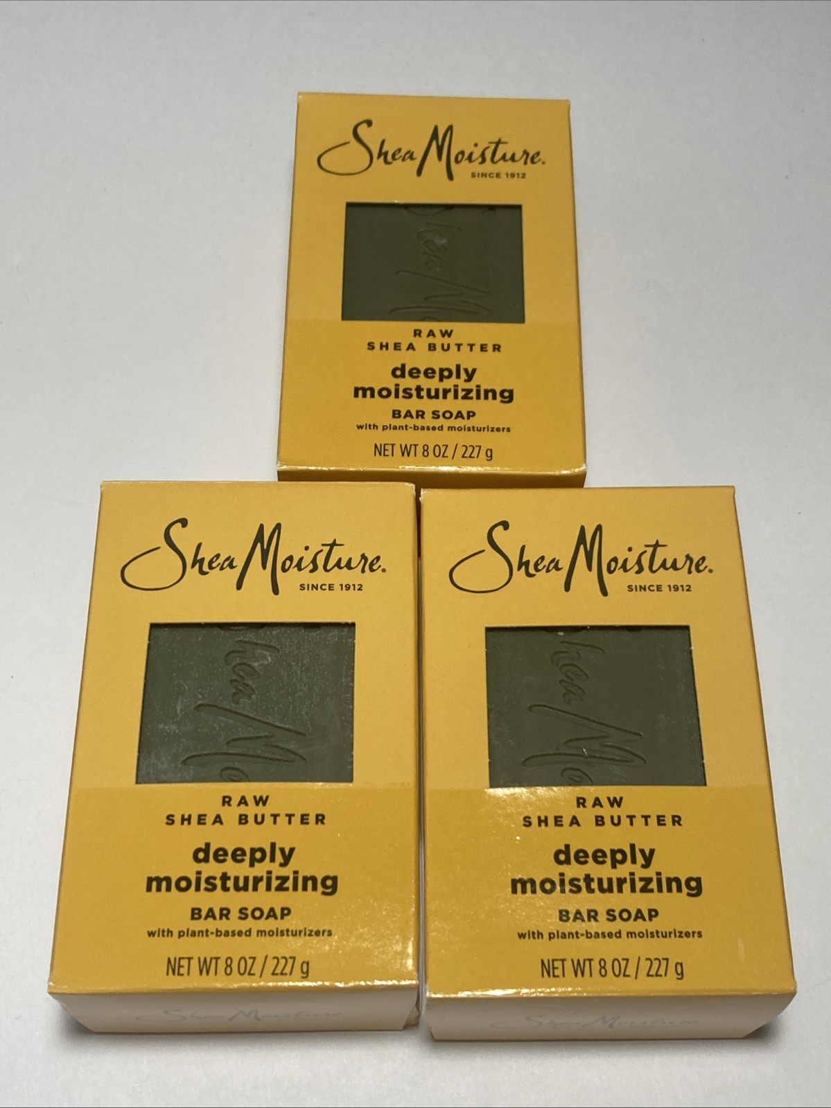 (3 BOX) Shea Moisture Bar Soap Raw Shea Butter Deeply Moisturizing 227gEACH