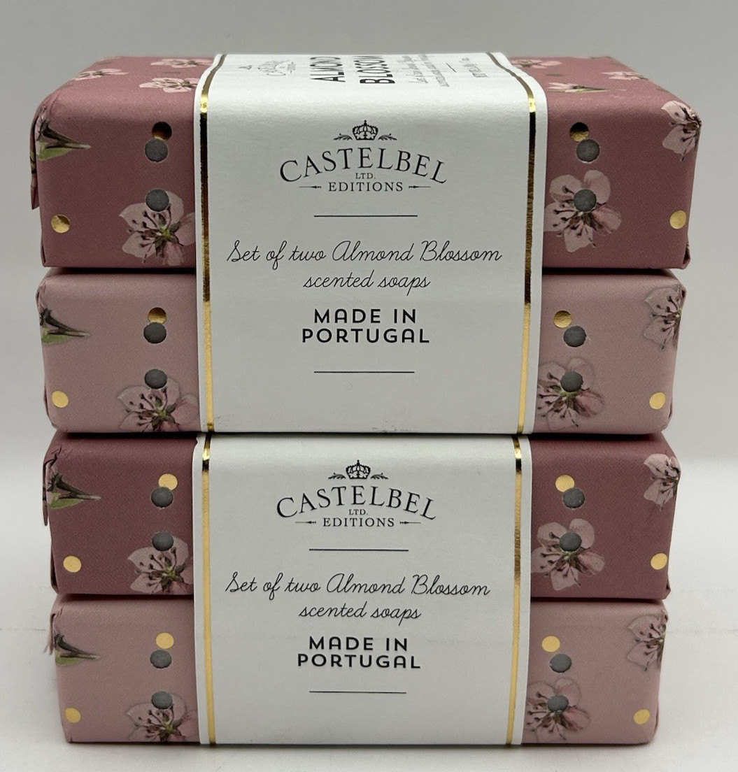 4 Pack Castelbel Bar Soap Almond Blossom Made In Portugal 7oz Each 200 Grams