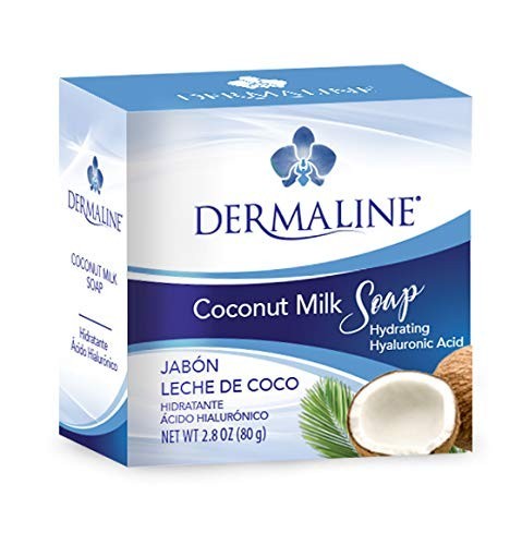 Dermaline Soaps 2.8 oz, Delicate fragrance soaps, Almond & Oatmeal, Coconut Milk