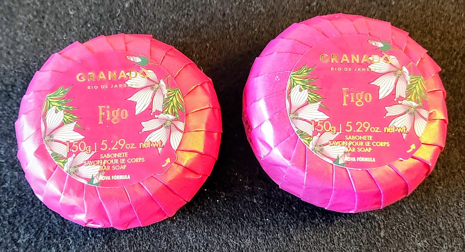 Rare New! 2 Granado Figo Luxury Bar Soap 5.29oz Each. Sabonete Savon Sealed NIP