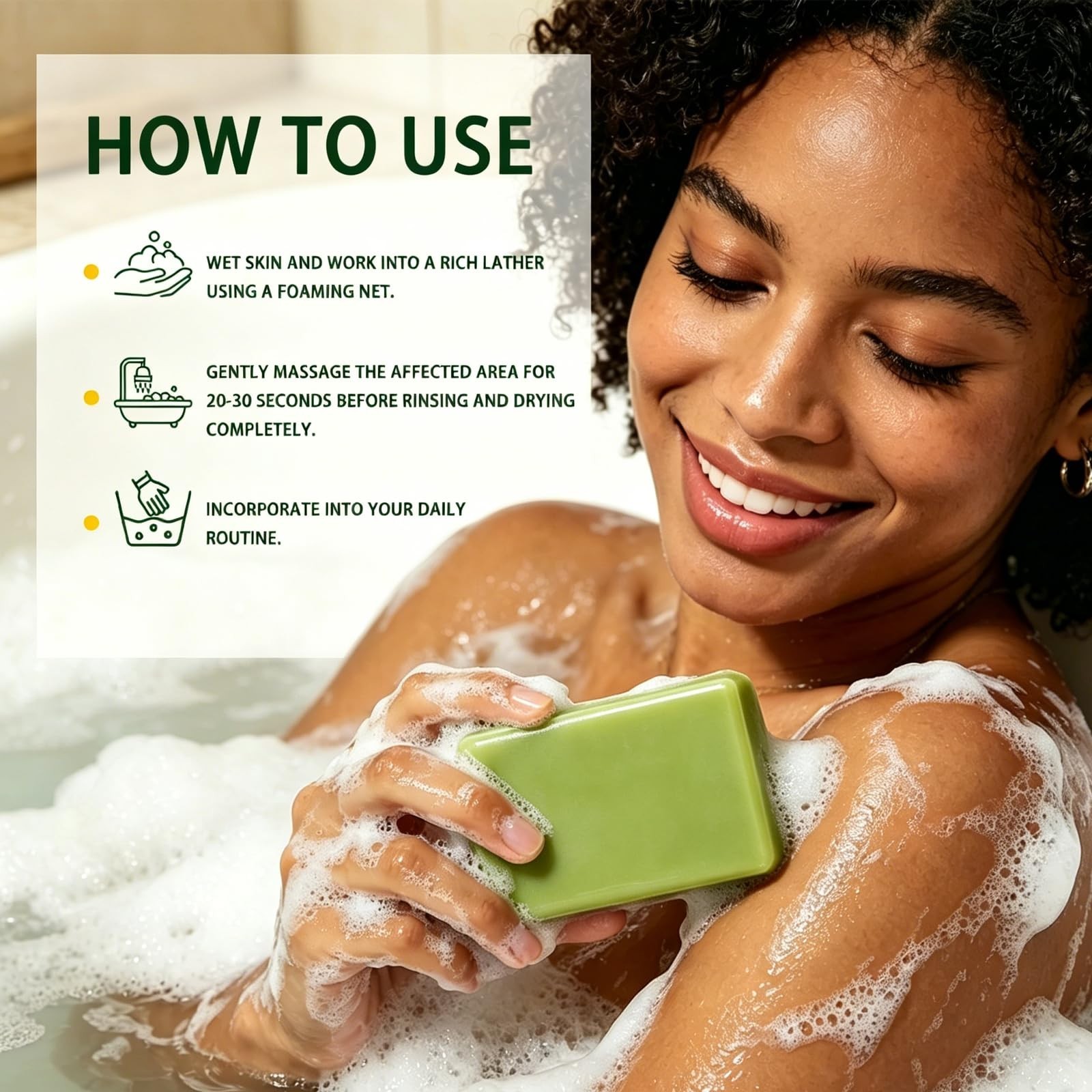 Antifungal Soap Bar with Tea Tree Oil – Deep Cleansing & Gentle Care, 3.35 OZ