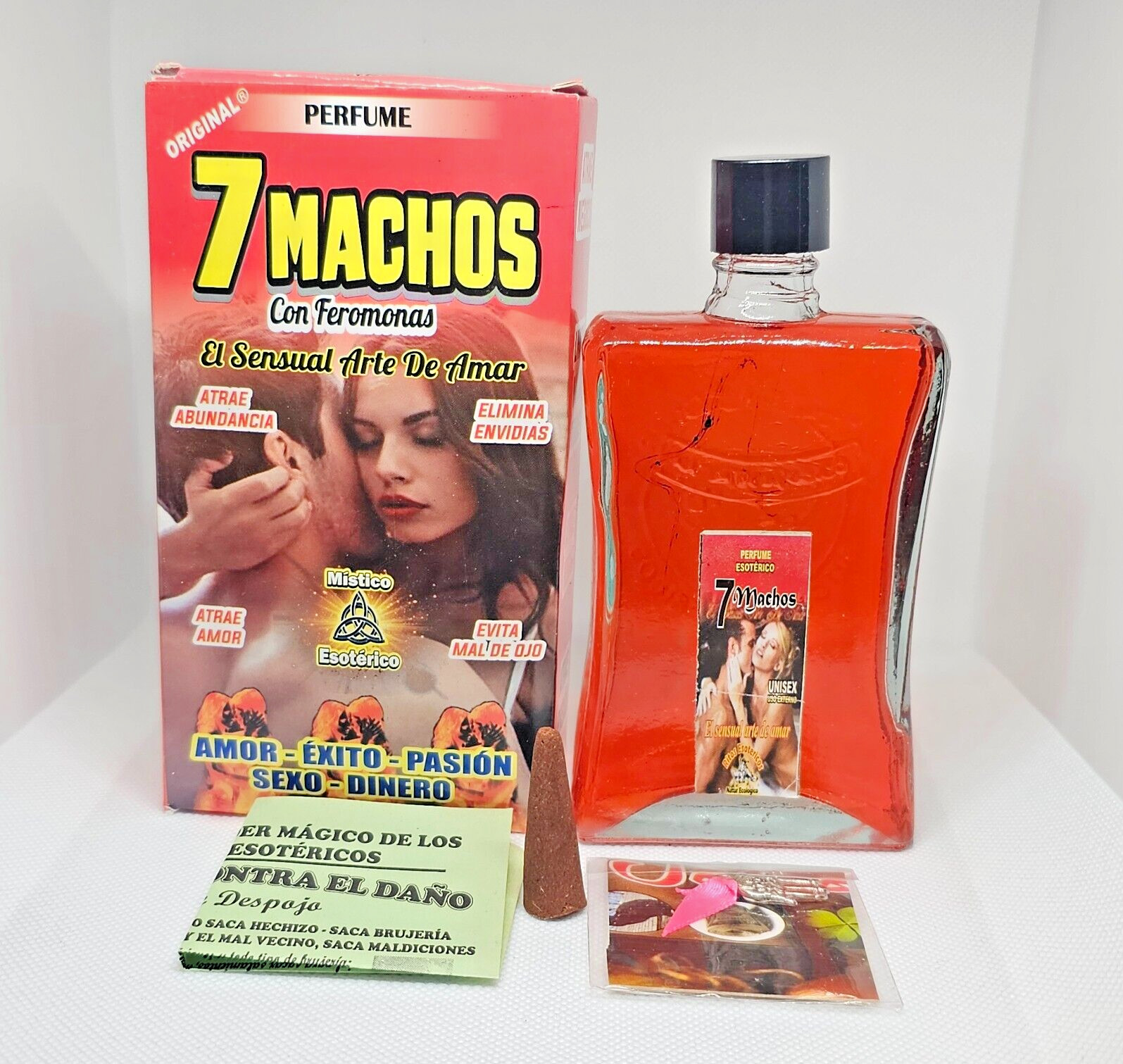 7 MACHOS PERFUME ATRAE AL SER AMADO DOMINA EXITO DINERO ALEJA MALAS ENERGIAS 1PC