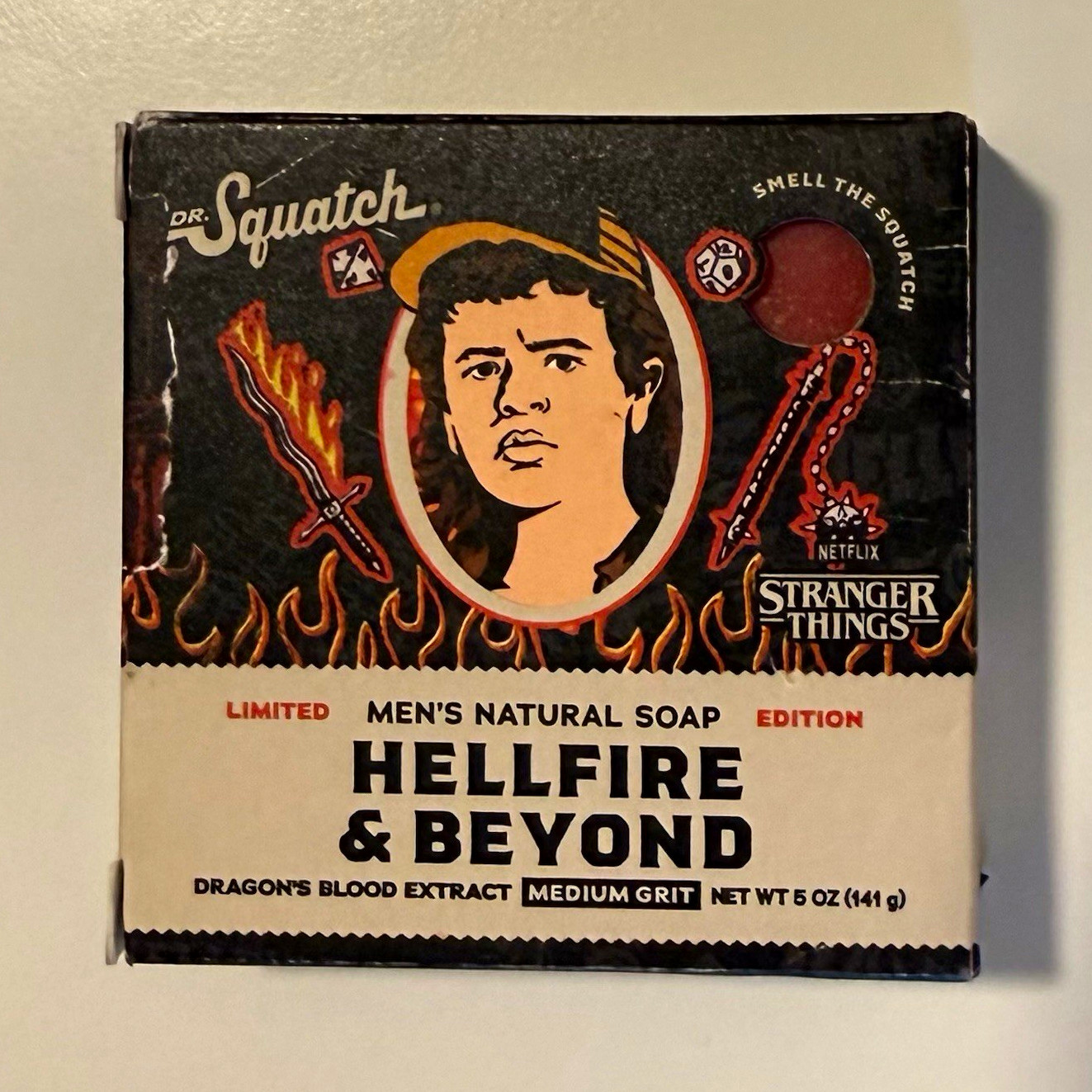 Dr. Squatch Stranger Things Hellfire & Beyond Men’s Bar Soap 5 oz Cold Process