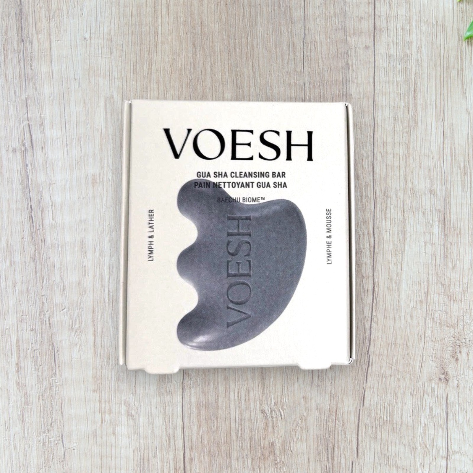 VOESH Gua Sha Cleansing Bar Lymphatic Massage Soap Niacinamide & Charcoal NEW