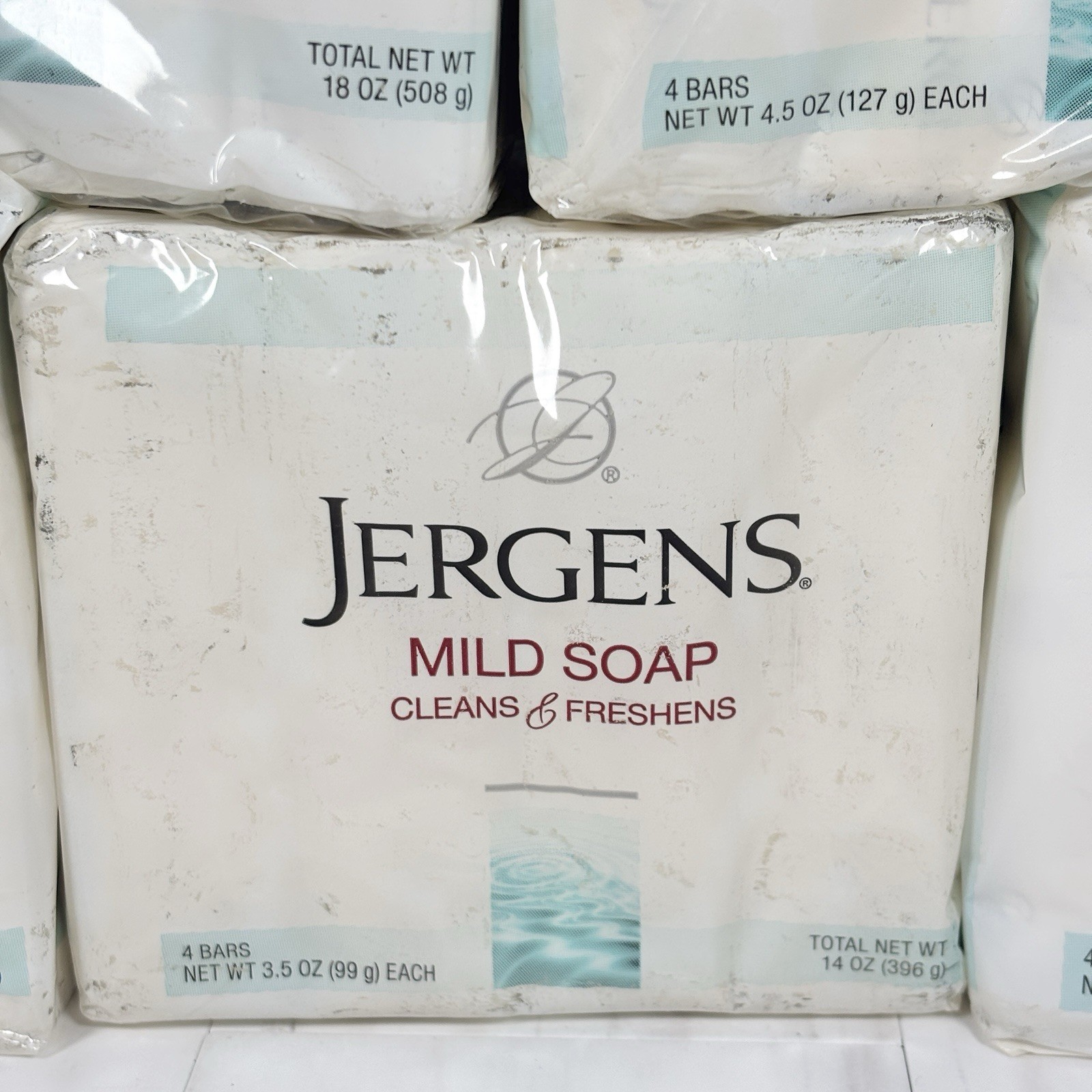 (5) 4-Pack JERGENS Mild Bar Face Soap Tallow Tallowate 3.5oz 4.5oz Discontinued
