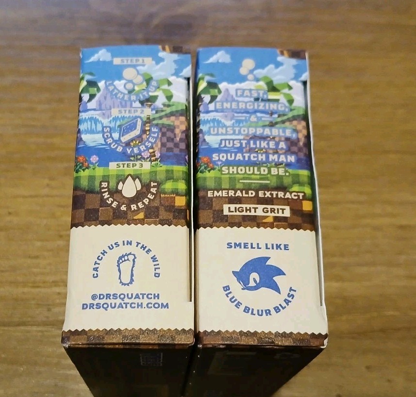 Dr Squatch Sonic Speed Limited Edition Bar Soap 2 Pack Bundle New 🔥